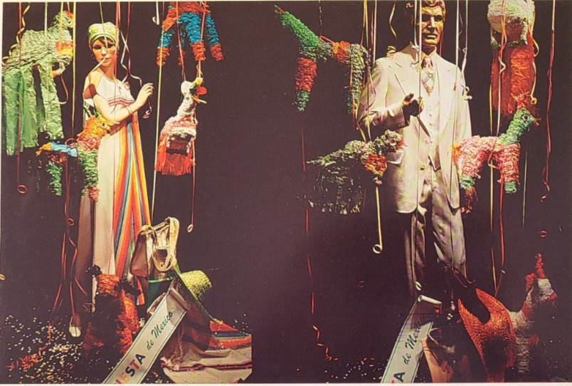 1976 DESMONDS, PASADENA, CA WINDOW DISPLAY PHOTO PRINT FIESTA DE MEXICO