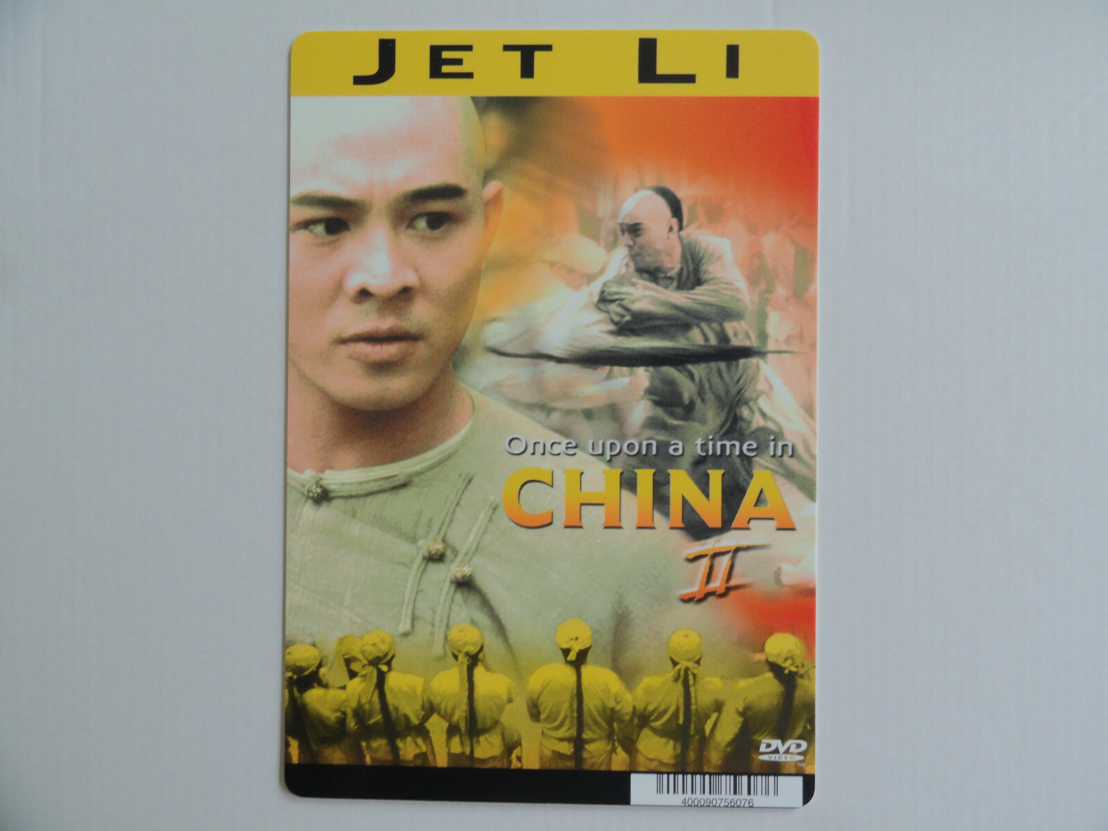 ONCE UPON A TIME IN CHINA II JET LI BLOCKBUSTER VIDEO BACKER CARD 5″X8″ NO MOVIE