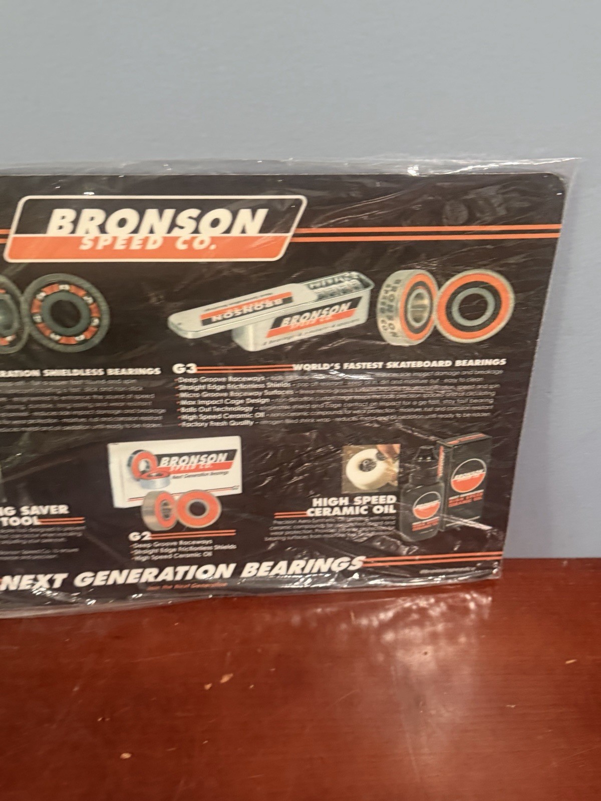 BRONSON SKATEBOARD BEARINGS COUNTER MAT BLACK 11 X 17 INCHES