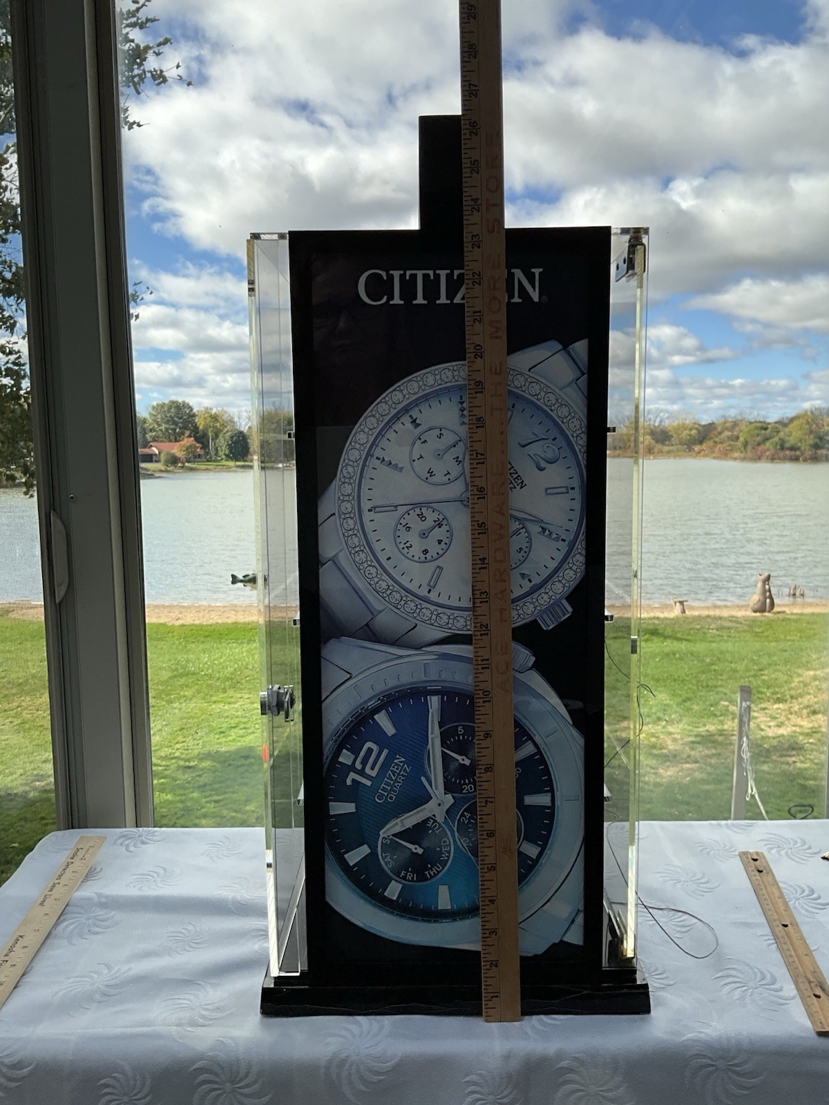 CITIZEN Watch Dealer Display Case Locking Cabinet Acrylic Removable Sides