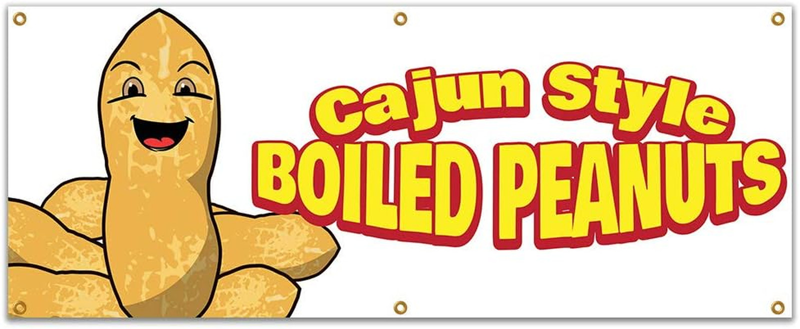 Cajun Style Boiled Peanuts 72″ Banner Concession Stand Food Truck Single Sided