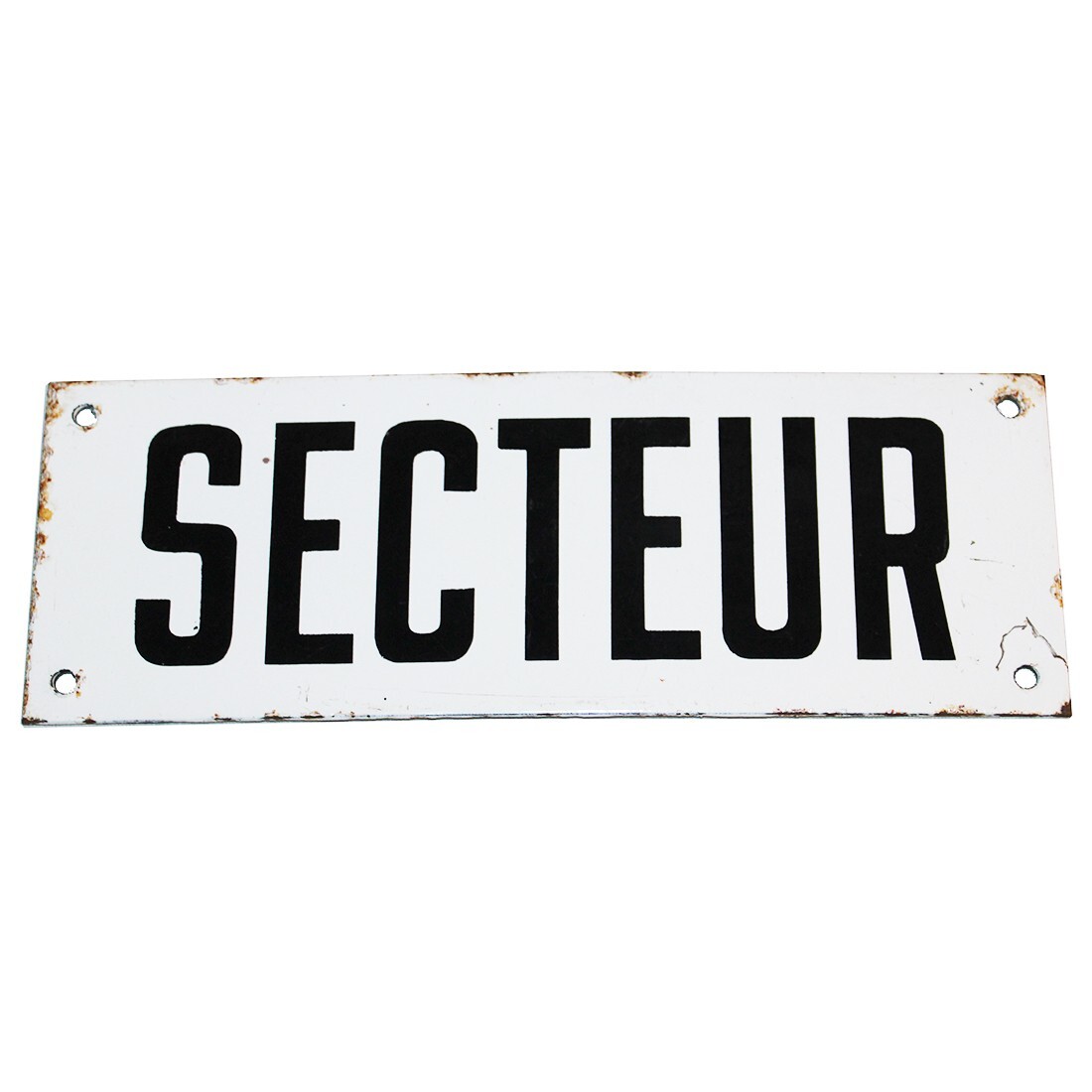 Antique SNCF enamel plate / sector / 25 cm x 9 cm