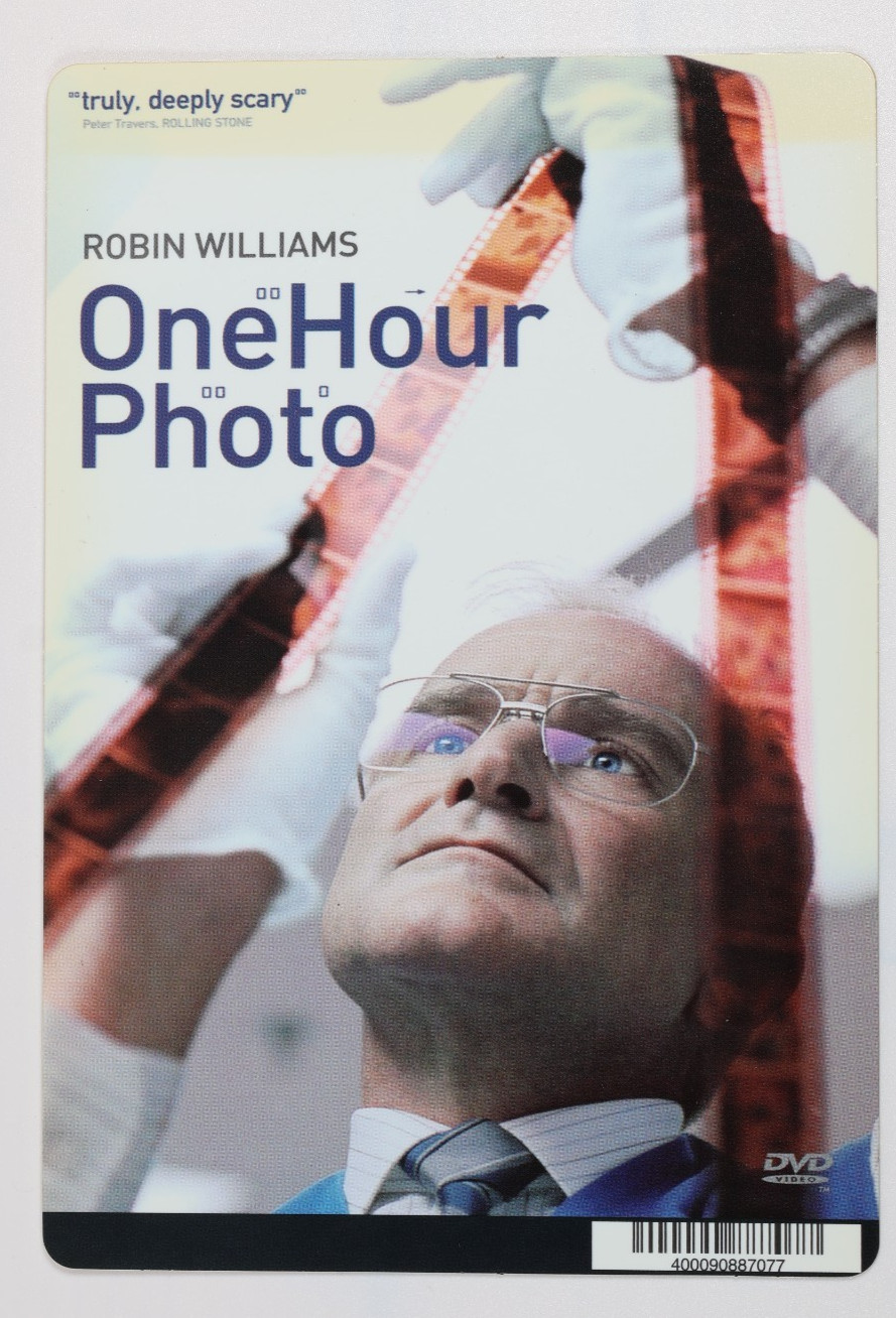 Original Blockbuster Video Display Backer Card – One Hour Photo – NO MOVIE