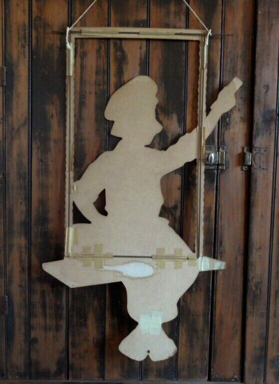 orig. 1920’s-40’s Iconic DUTCH BOY PAINT *Die-Cut Boy on Swing* STORE DISPLAY