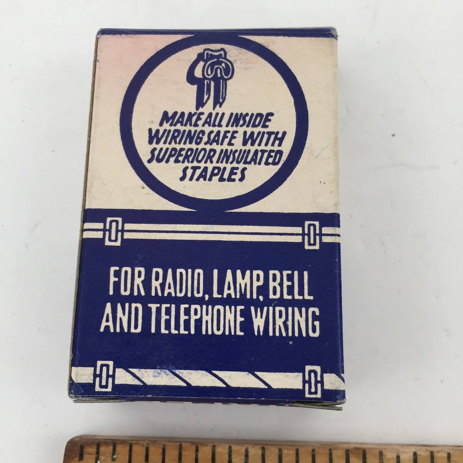 Vintage Superior insulated Staples # 3 Old Advertising Hardware Empty Box
