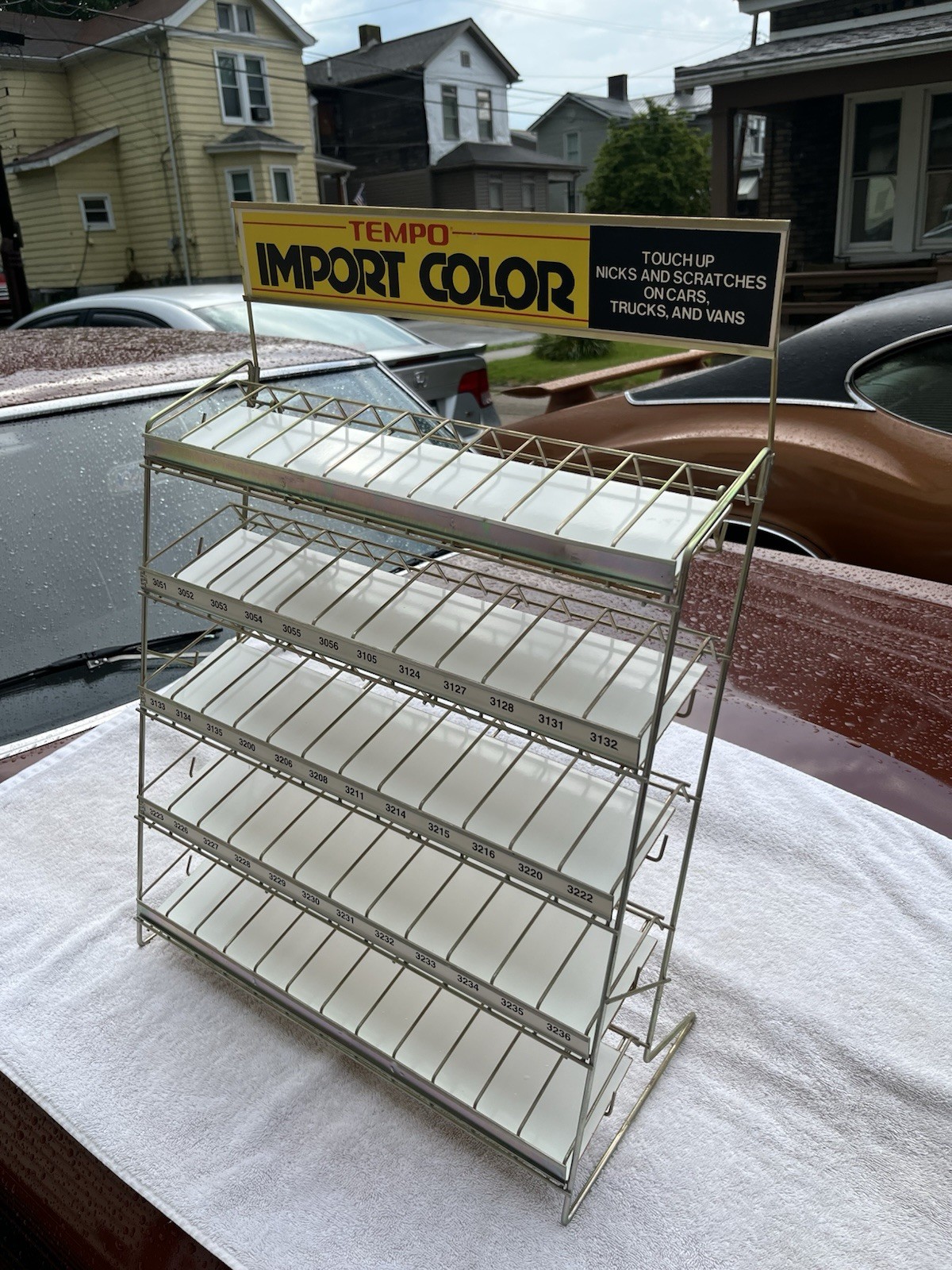 Vintage” TEMPO IMPORT COLOR” Display Touch Up Paint Cars,trucks,vans RARE!!