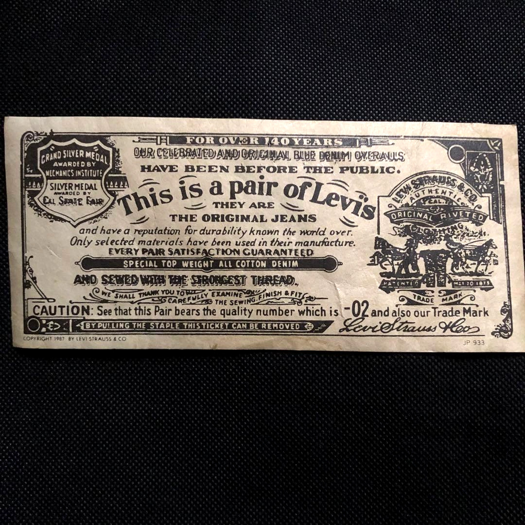 Levis Vintage POP Paper Poster Advertising Display Retro Levi’s Small Sign