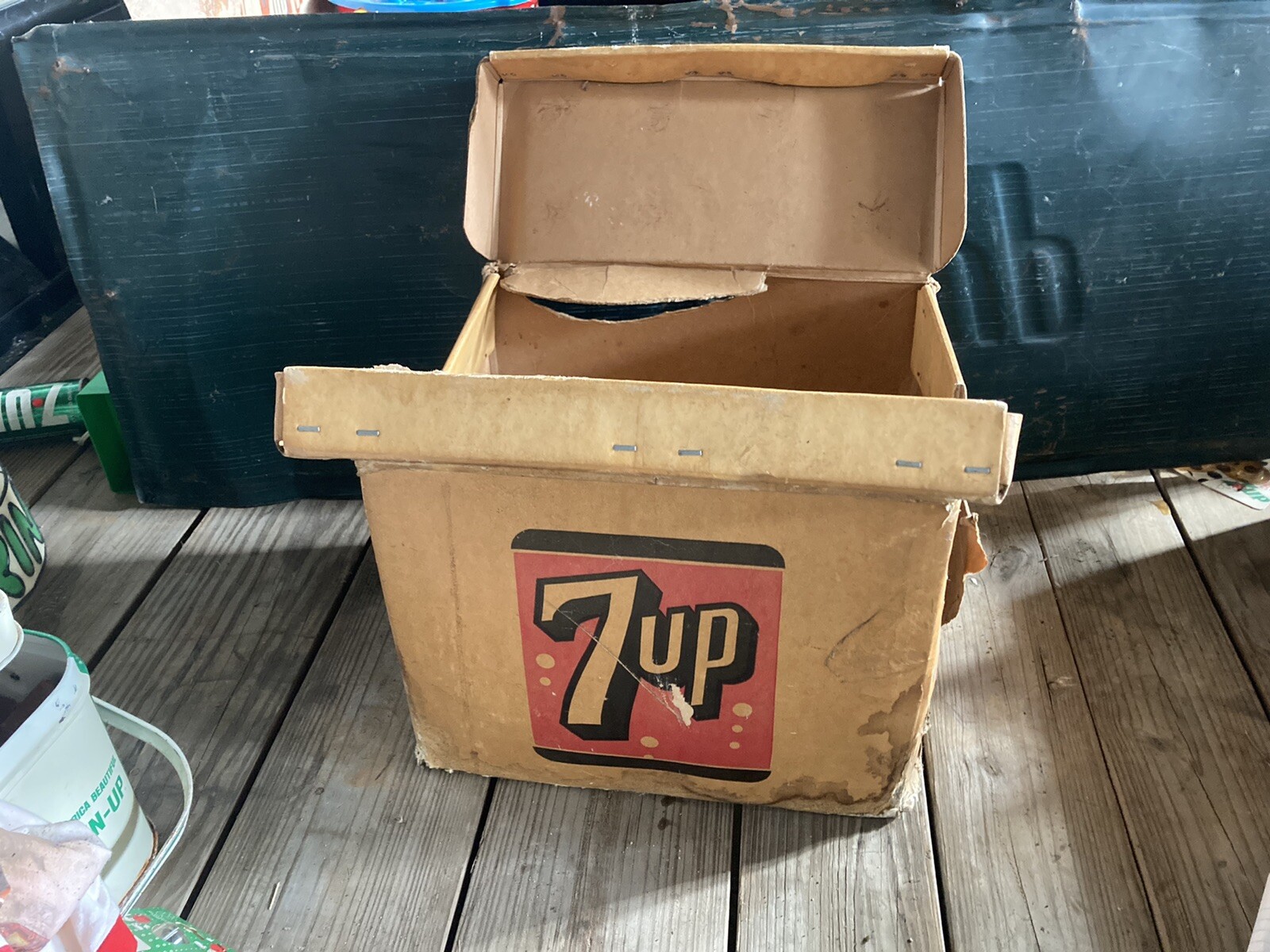 7 up Cardboard Box Original Vintage Antique