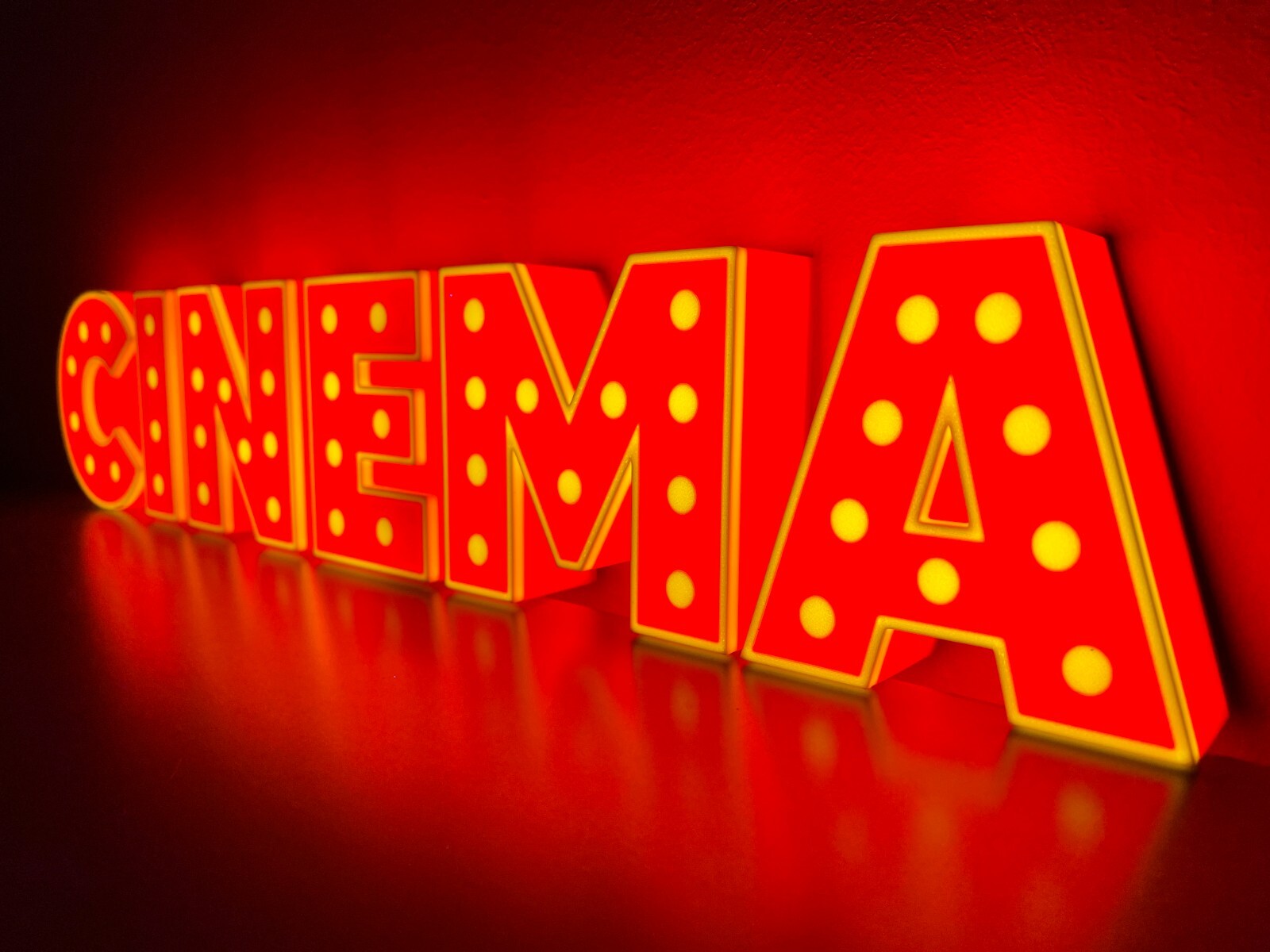 Cinema Sign Sign Sign Plaque Movie Cinema Lighted Sign Vintage Movies Logo
