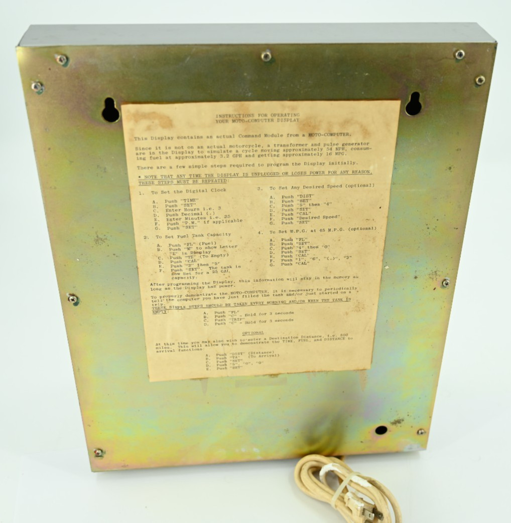 Vintage RARE SOS Moto-Computer Advertising Dealership Display