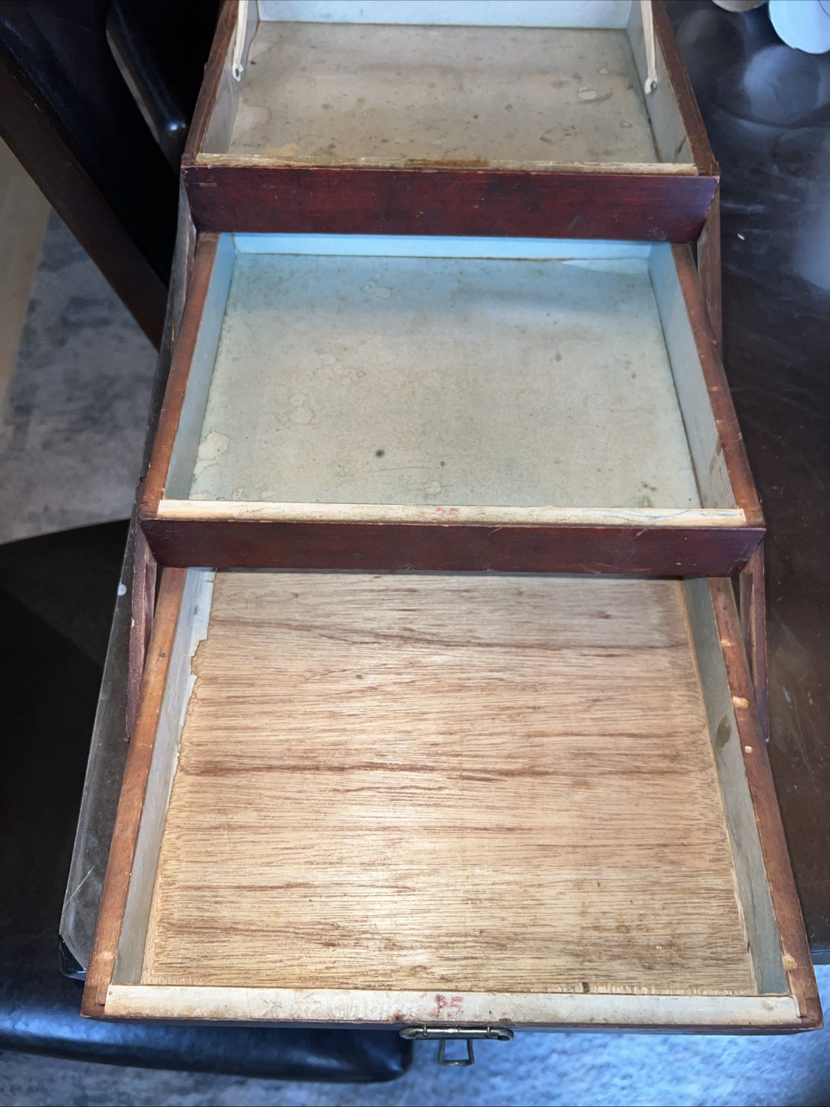 Antique M. Hohner Harmonica Store Display Case Box Countertop 3 Level Germany
