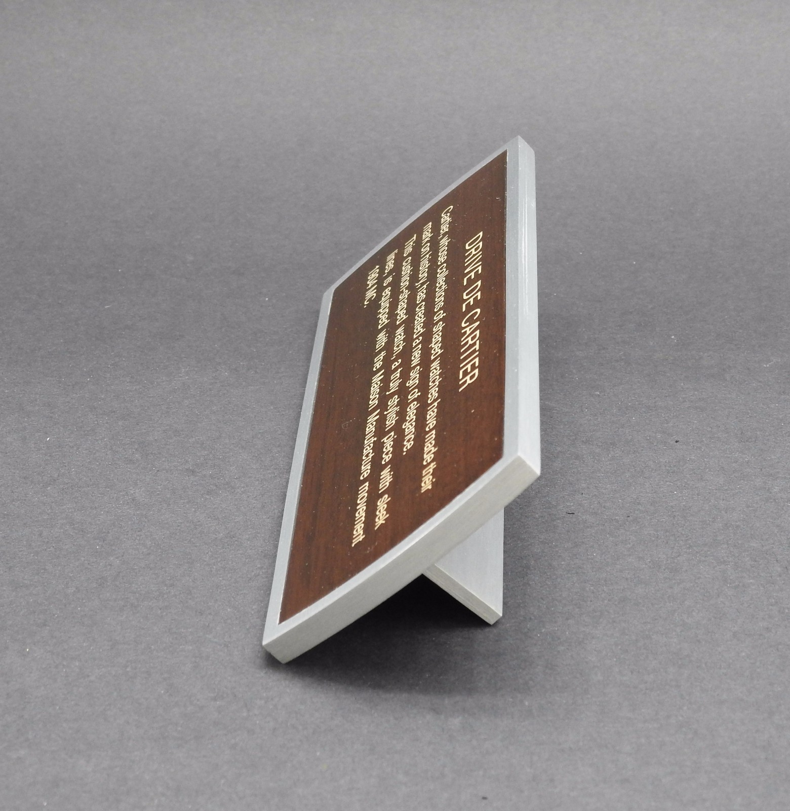 ORIGINAL DRIVE DE CARTIER ALUMINUM/WOOD ADVERTISING SIGN “MINT CONDITION”