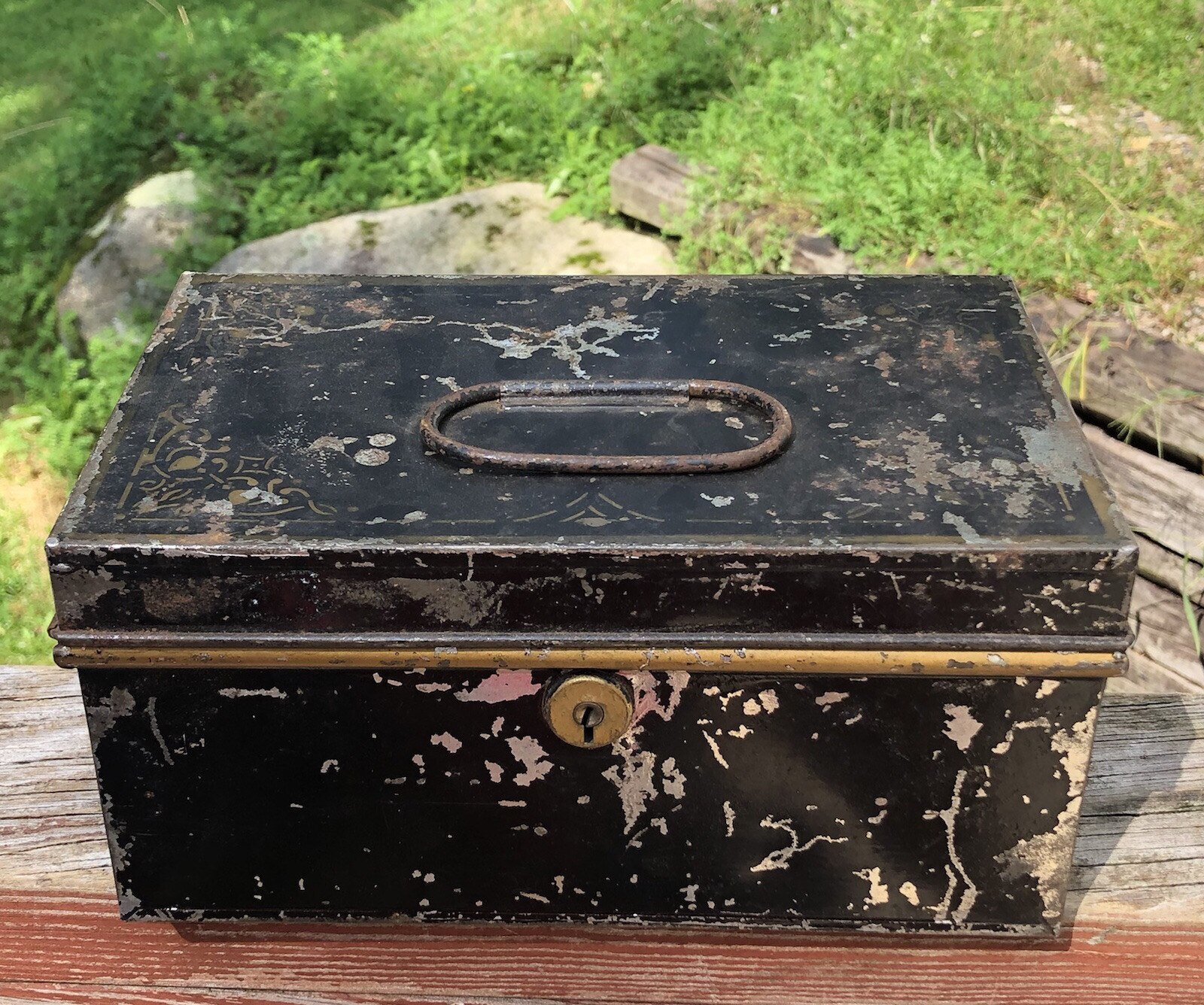 RARE Antique J & F GROTTA DRUGGISTS New York Farmacy Drug Store Safe Box Display