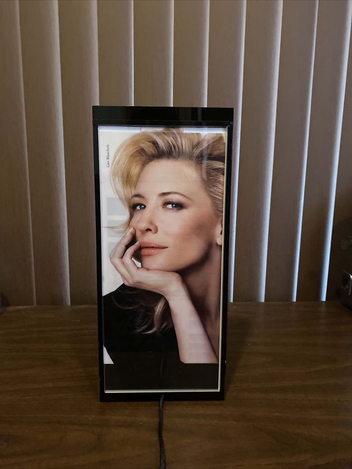 GIORGIO ARMANI 1 PIECE LOGO DISPLAY IN BLACK PLEXIGLASS WITH Light
