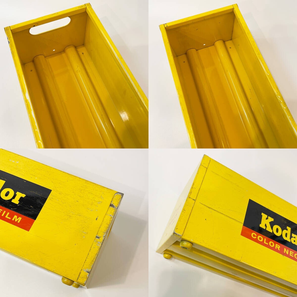 Vintage Kodak Metal Container Store Display Camera Film File Box From Japan