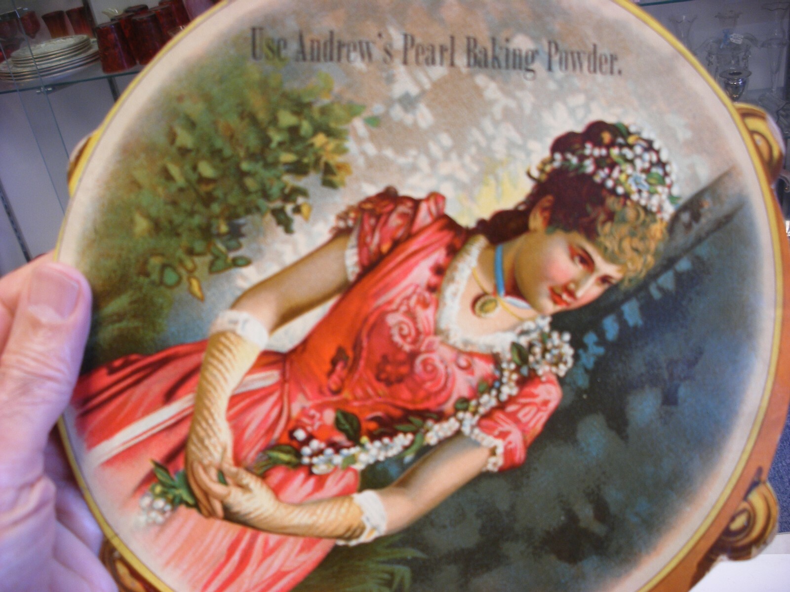 Vtg General Store Advertising Sign Trade Card – Andrew’s Pearl Baking Powder