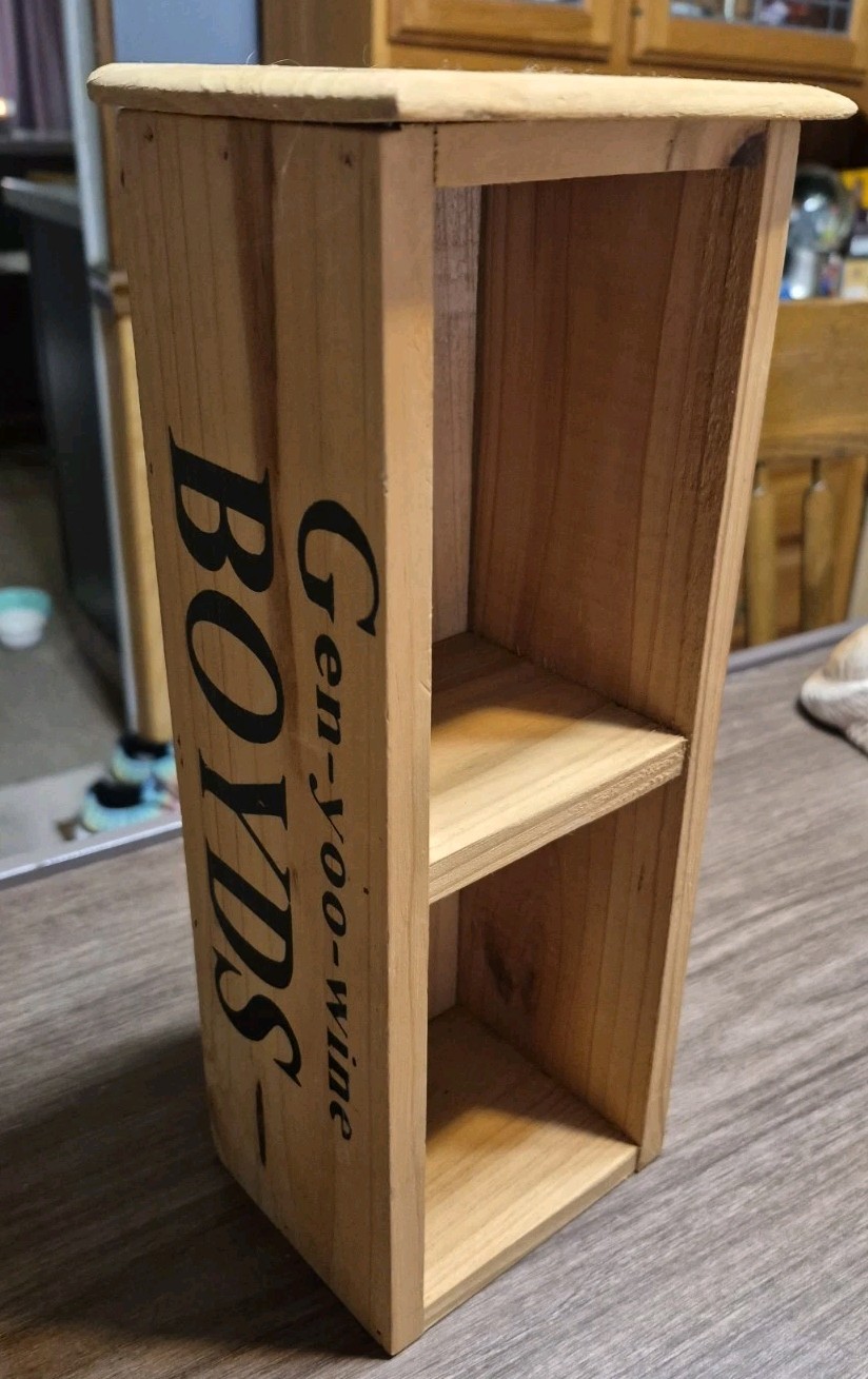 EUC Boyd’s Bears Wooden MINI Crate Box Shelf Gen You WINE