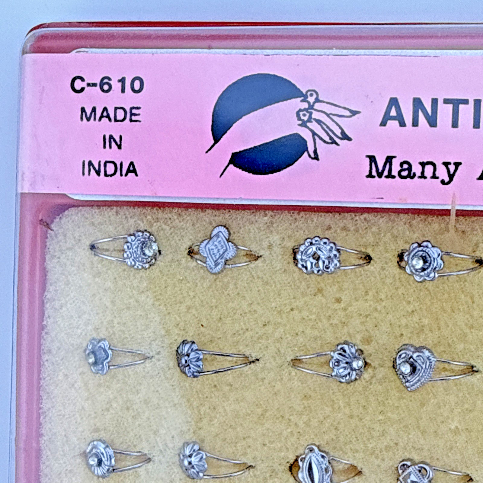 Vintage Child’s Jewelry Antique Rings Toys 25c Original Store Display