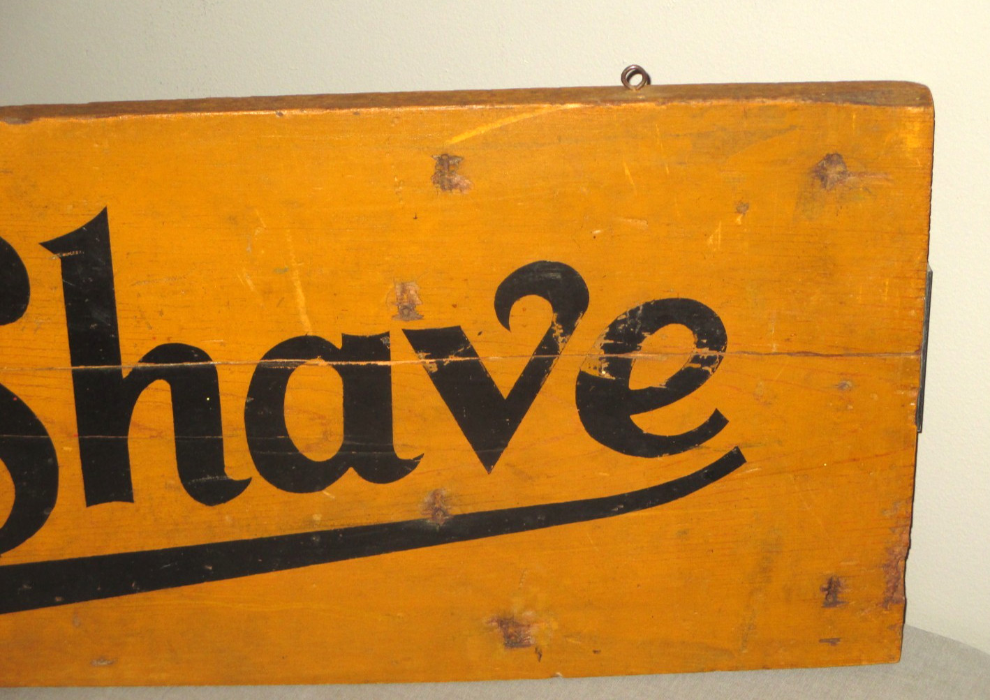1940-BURMA-SHAVE WOOD ADVERTISING TRADE BARBER ORG DISPLAY SIGN-DOUBLE SIDED-40″