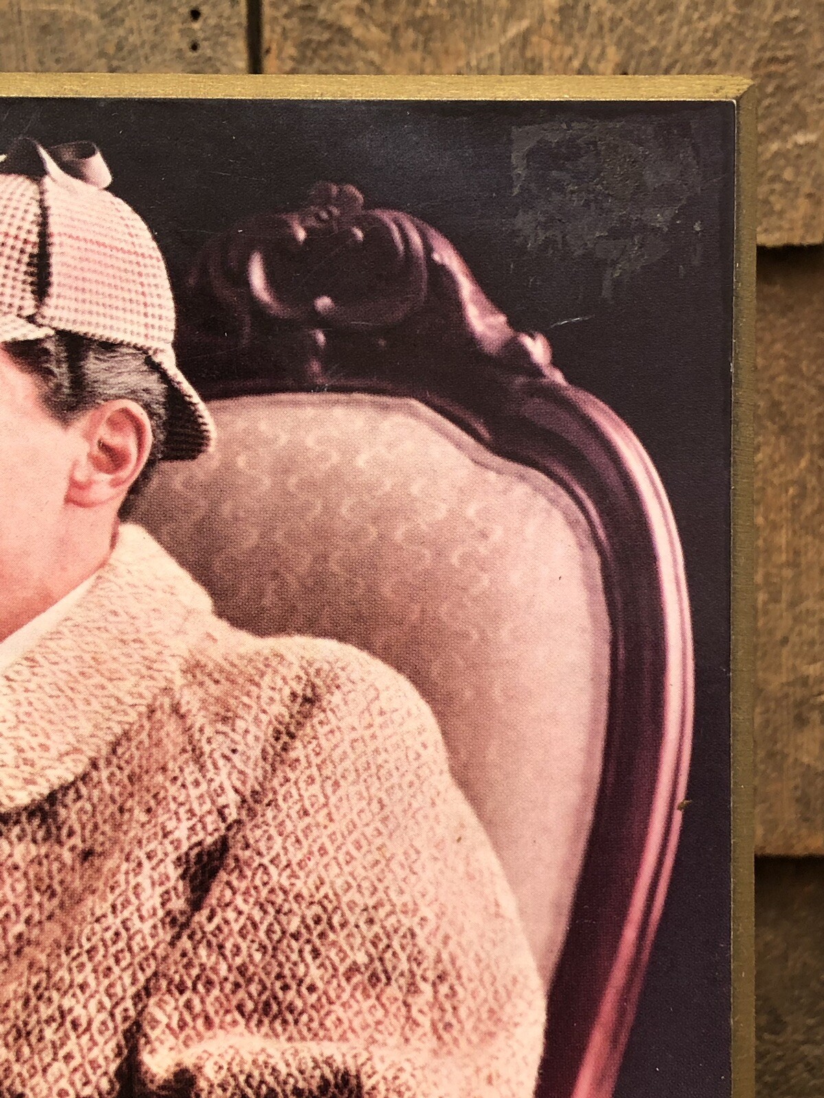 RARE Vintage Burberry Clothing Store Counter Top Display Sign Sherlock Holmes