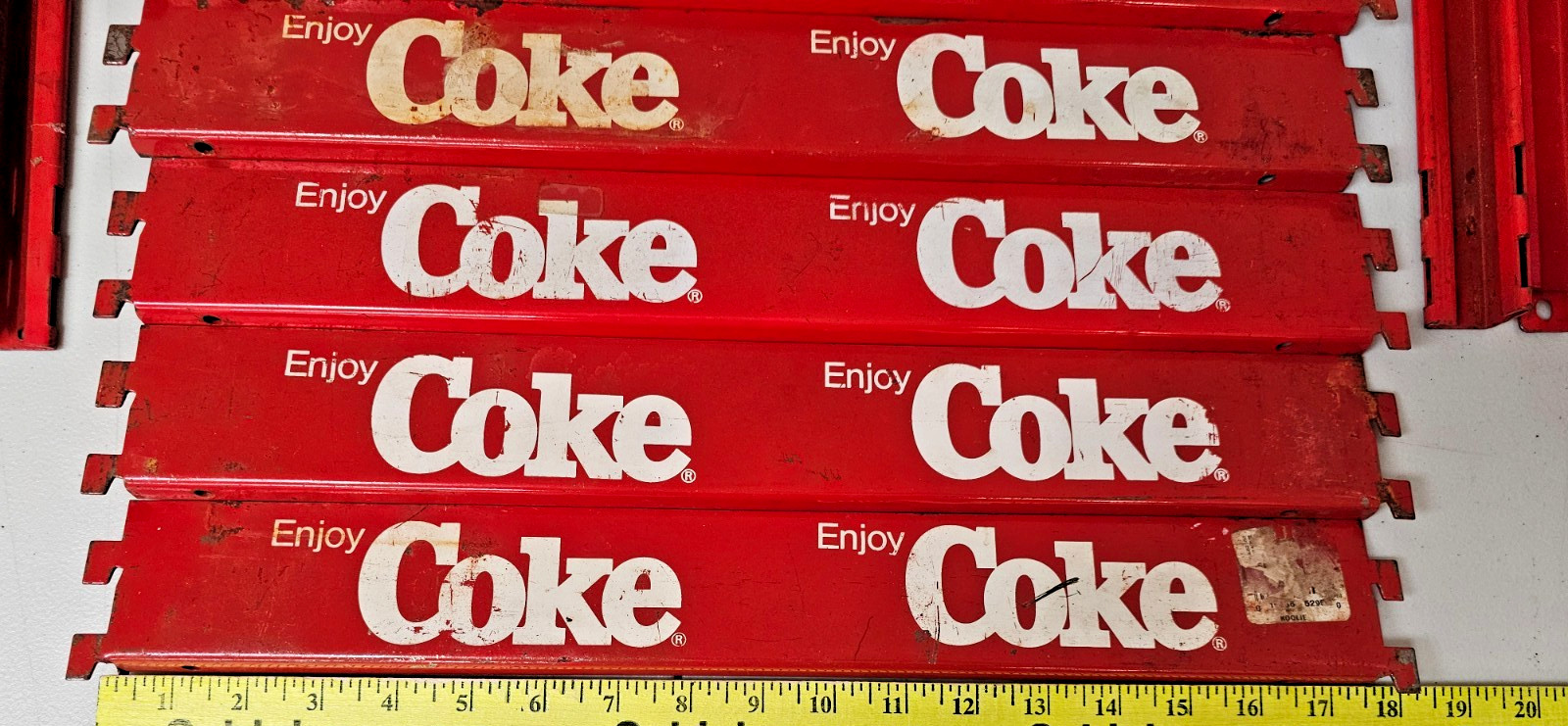 Coca-Cola Heavy Duty Metal Store Display Rack – 9 Plaques 8 Rails – VTG