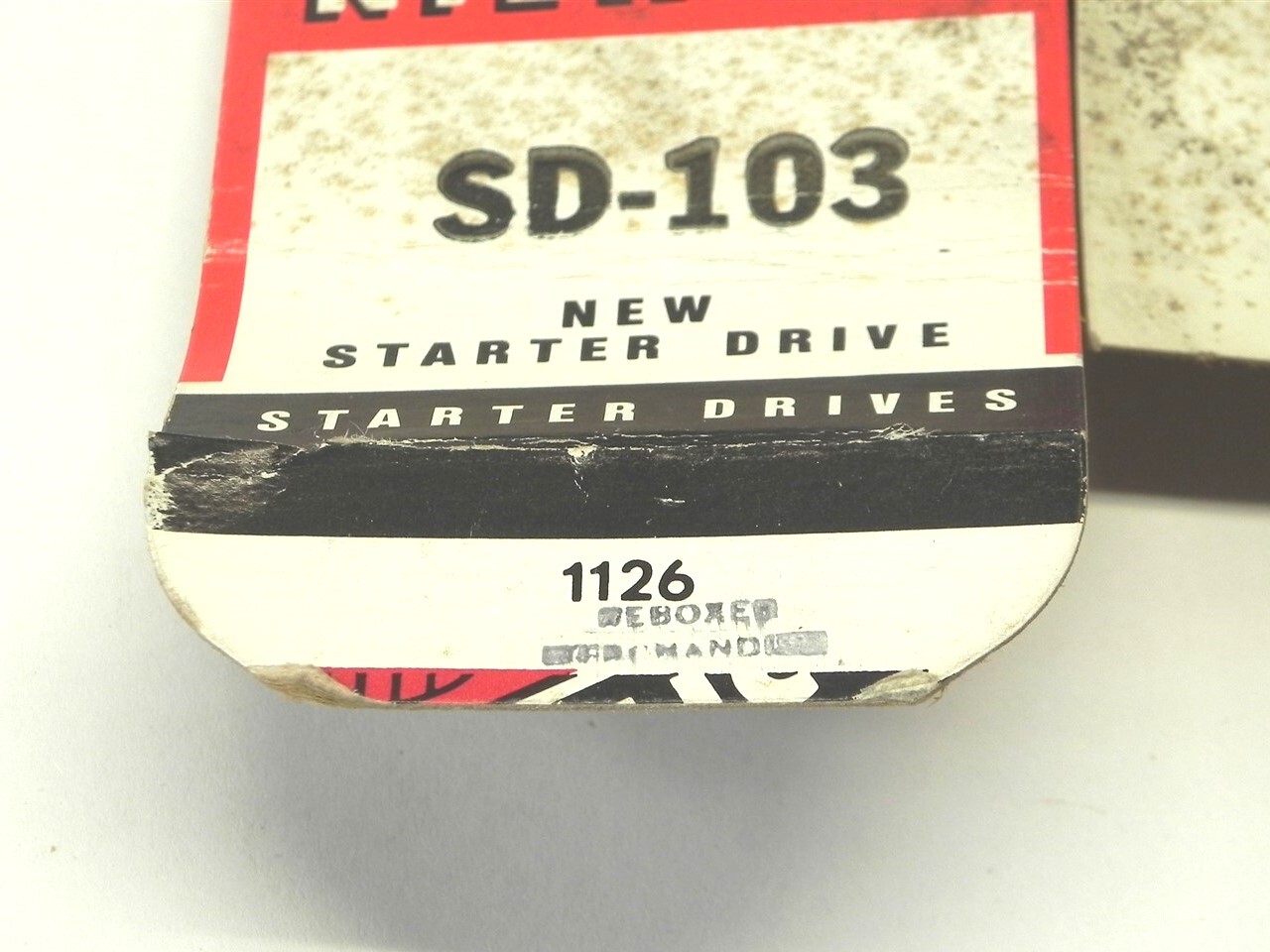 VINTAGE NIEHOFF STARTER DRIVE DISPLAY BOX *BOX ONLY* #1126 5.50″x2.25″x2.25″ NEW