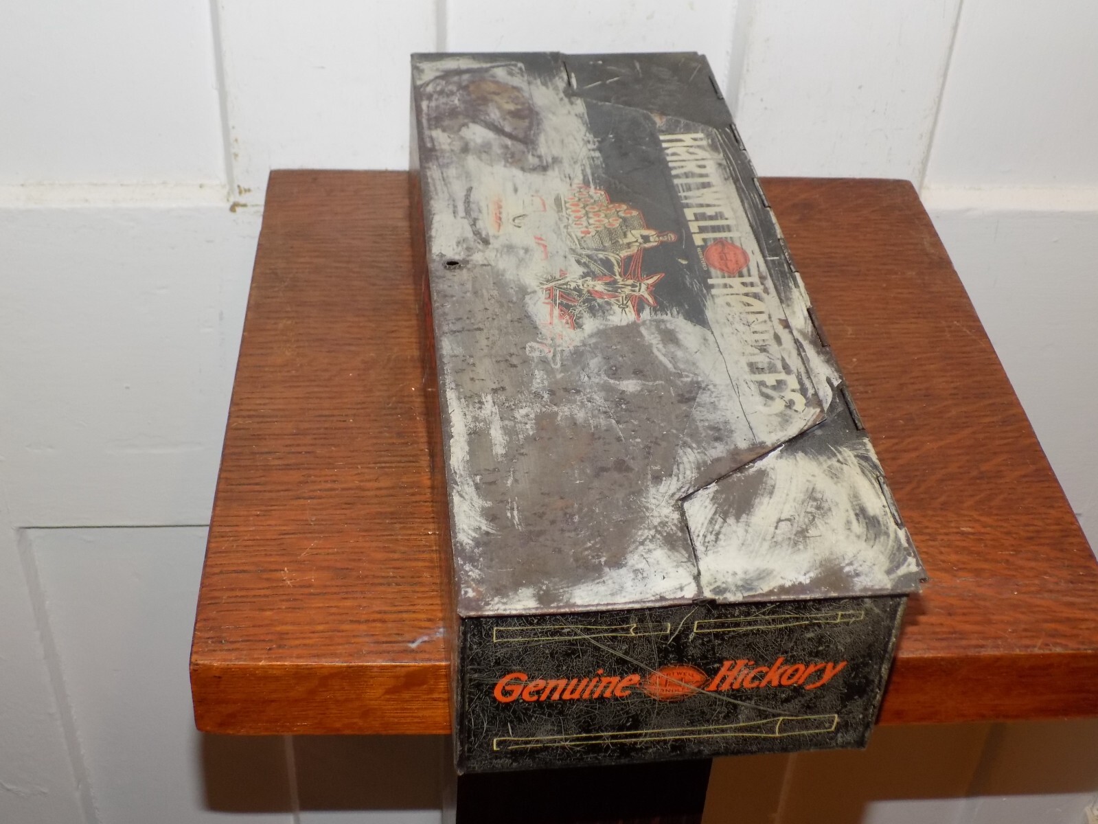 Vintage Hartwell Handles Metal Store Advertising Metal Box