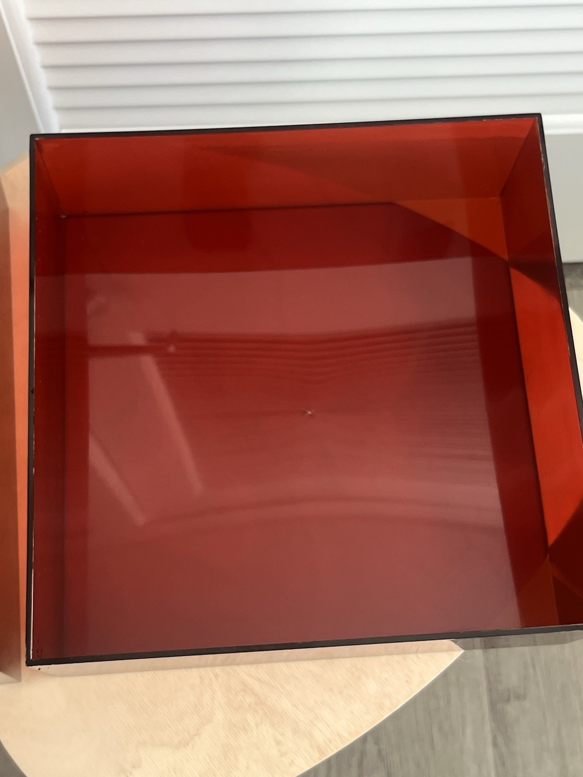 VTG 90s Yves Saint Laurent YSL Red Acrylic Store Display Case Retail Prop 9.5”