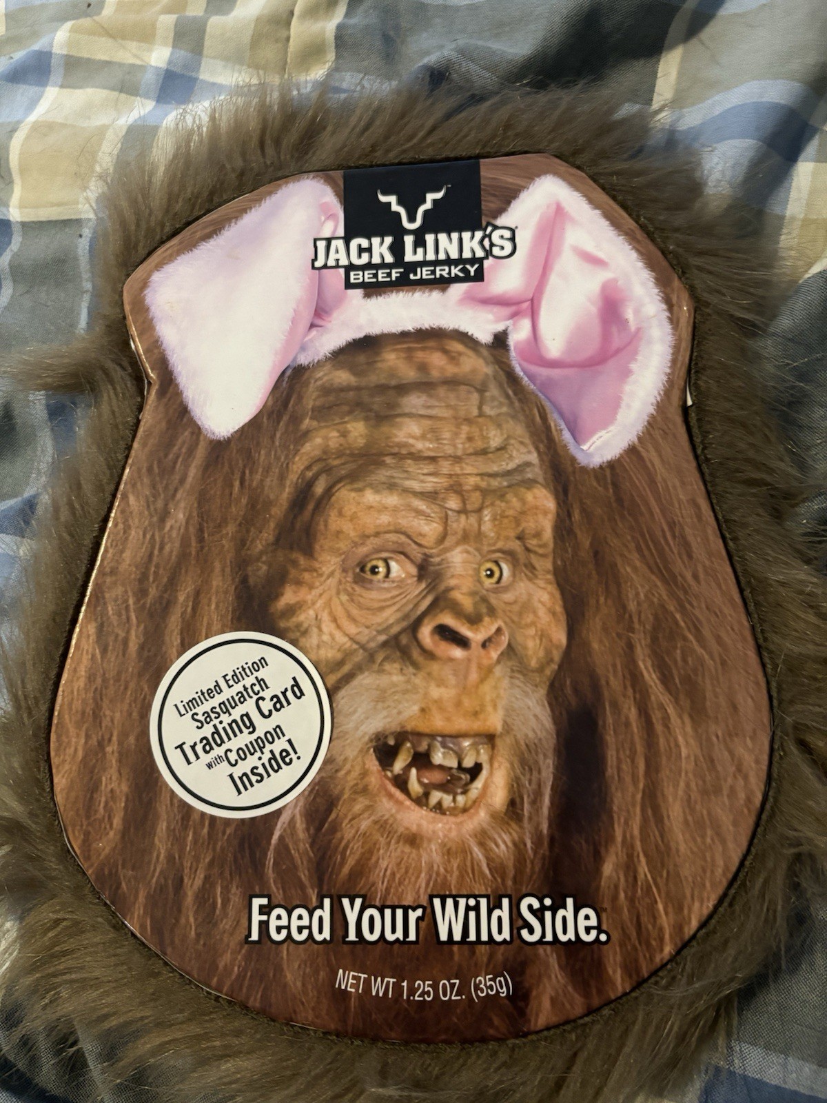 JACK LINK’S BEEF JERKY Bigfoot SASQUATCH TRADING CARD Easter Mens Gift Yeti Fur