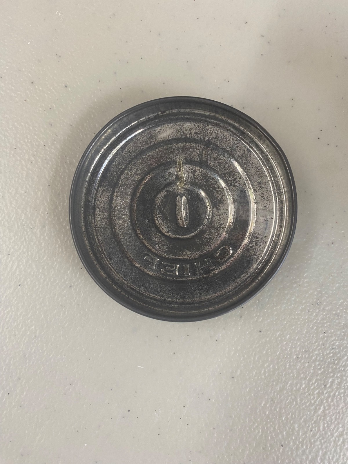Vintage Chief Metal Wares Salesman Sample Little mini garbage, trashcan, bin