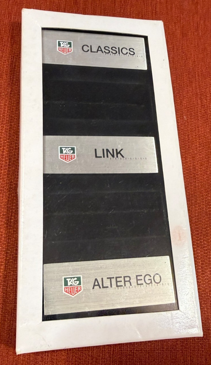Authentic TAG Heuer Metal Swiss Store Display Signs Authorized Dealer Lot of 3