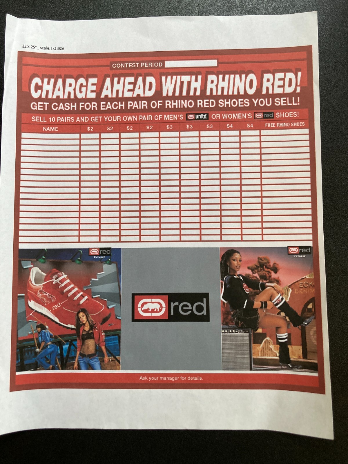 Marc Ecko RED Footwear Launch Archive 2003-2004 – Rhinos, Displays, Sales Materi