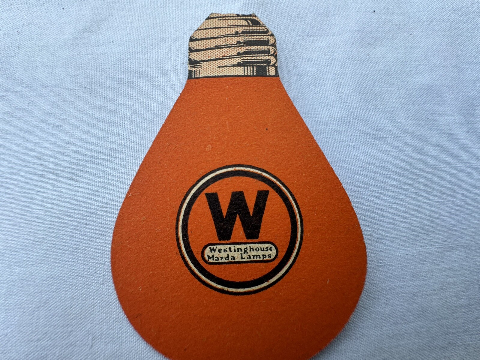 Vintage 1930’s Westinghouse Mazda Lambs Light Bulb Price Tag Store Retailer Size