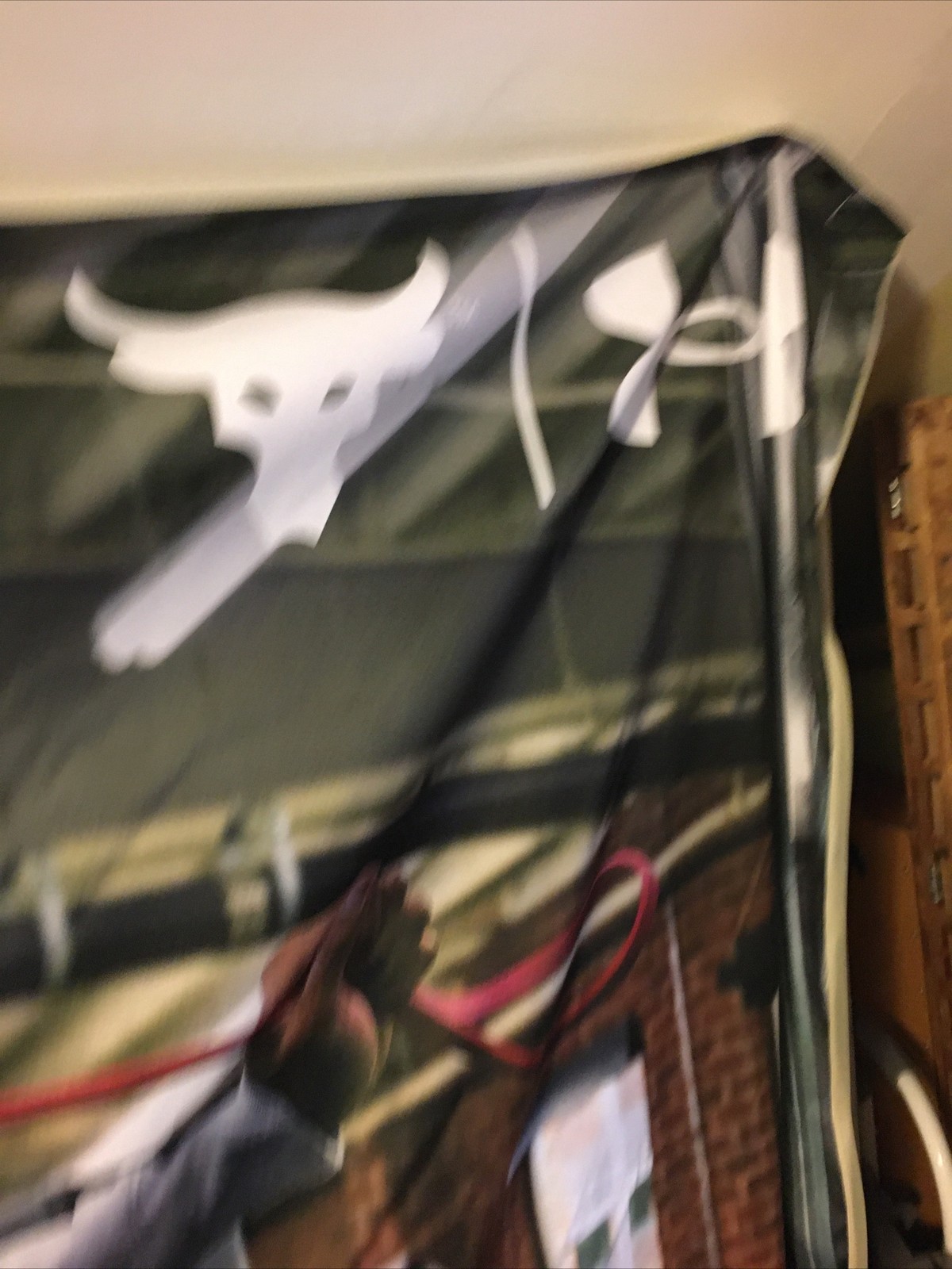 Massive Dwayne Johnson The Rock Fabric Display WWF Under Armor Earn Greatness