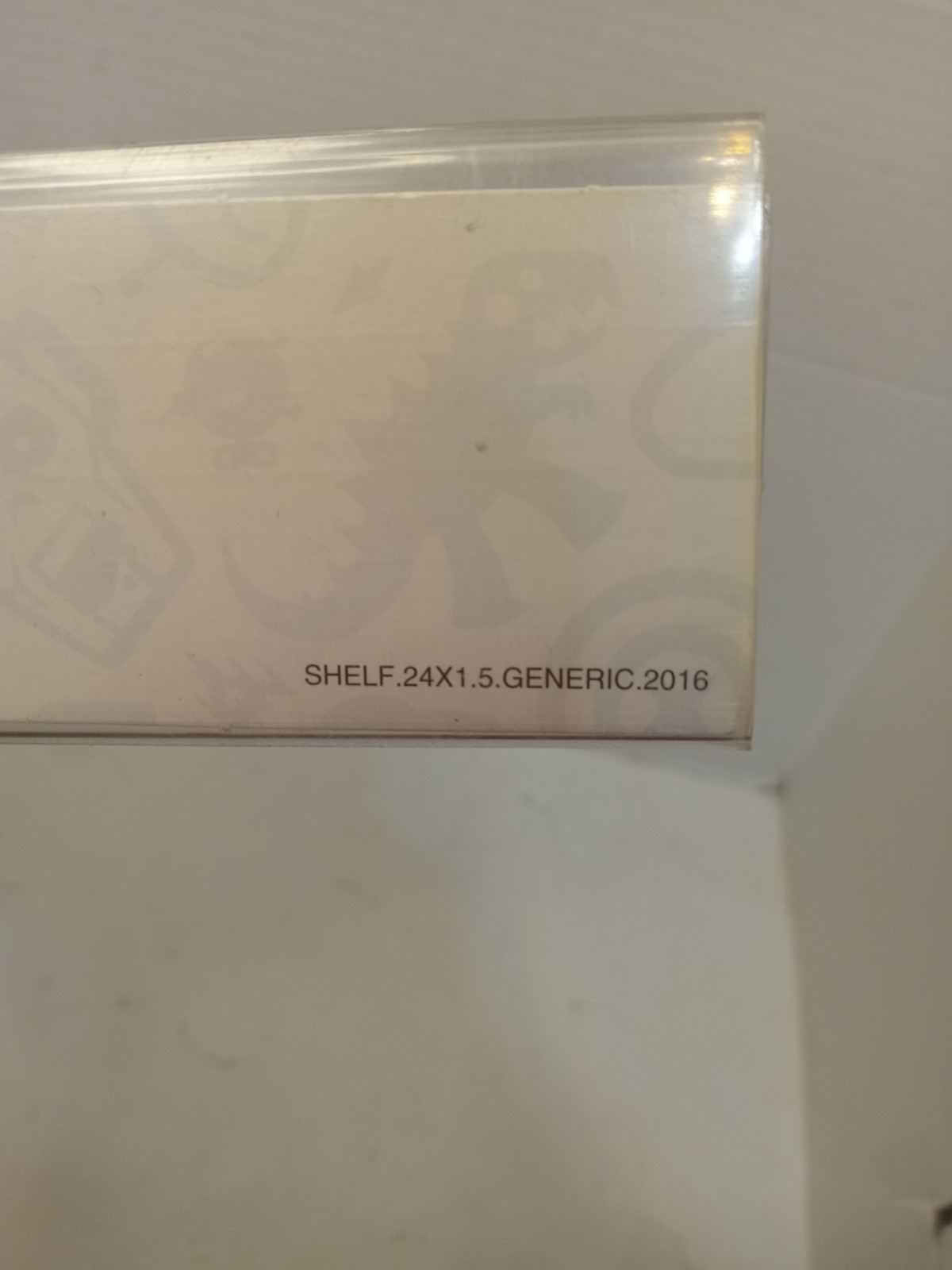 Generic Advertising Shelf Banner Display 24 by 1 1/2 in Clear Plastic Sleeve