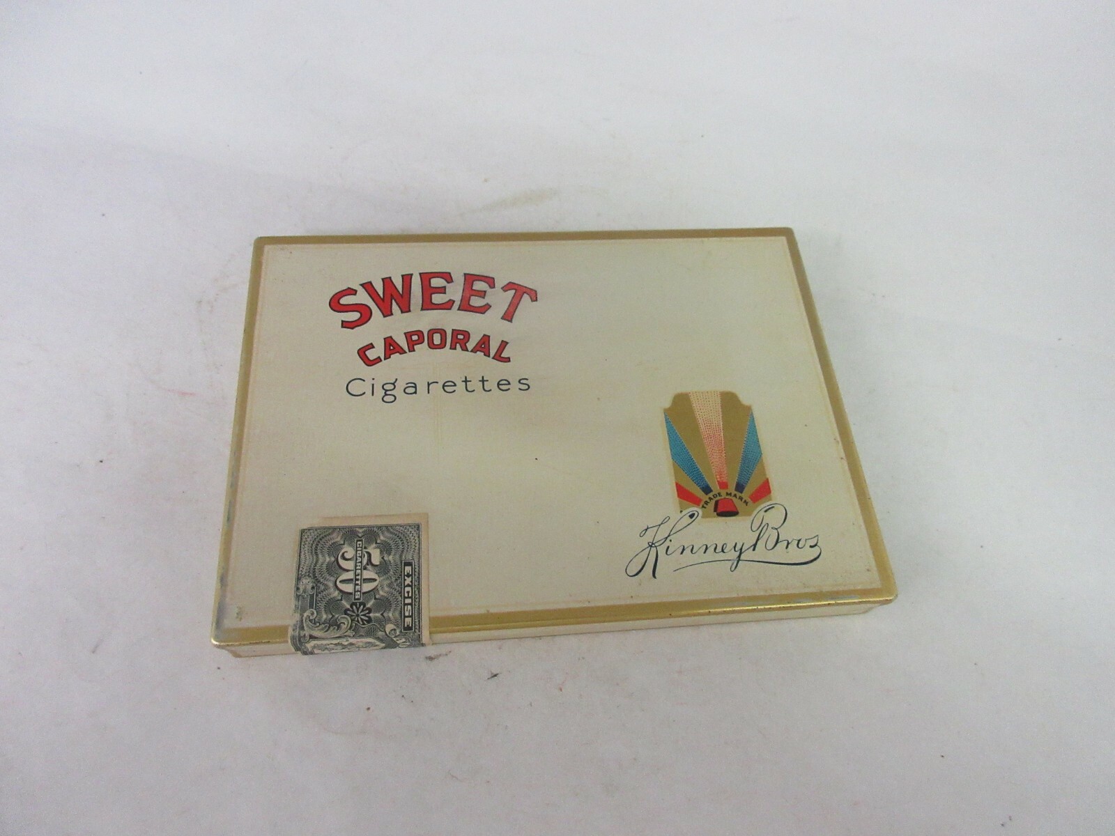 VINTAGE ADVERTISING SWEET CAPORAL 50 FLAT TIN 622-