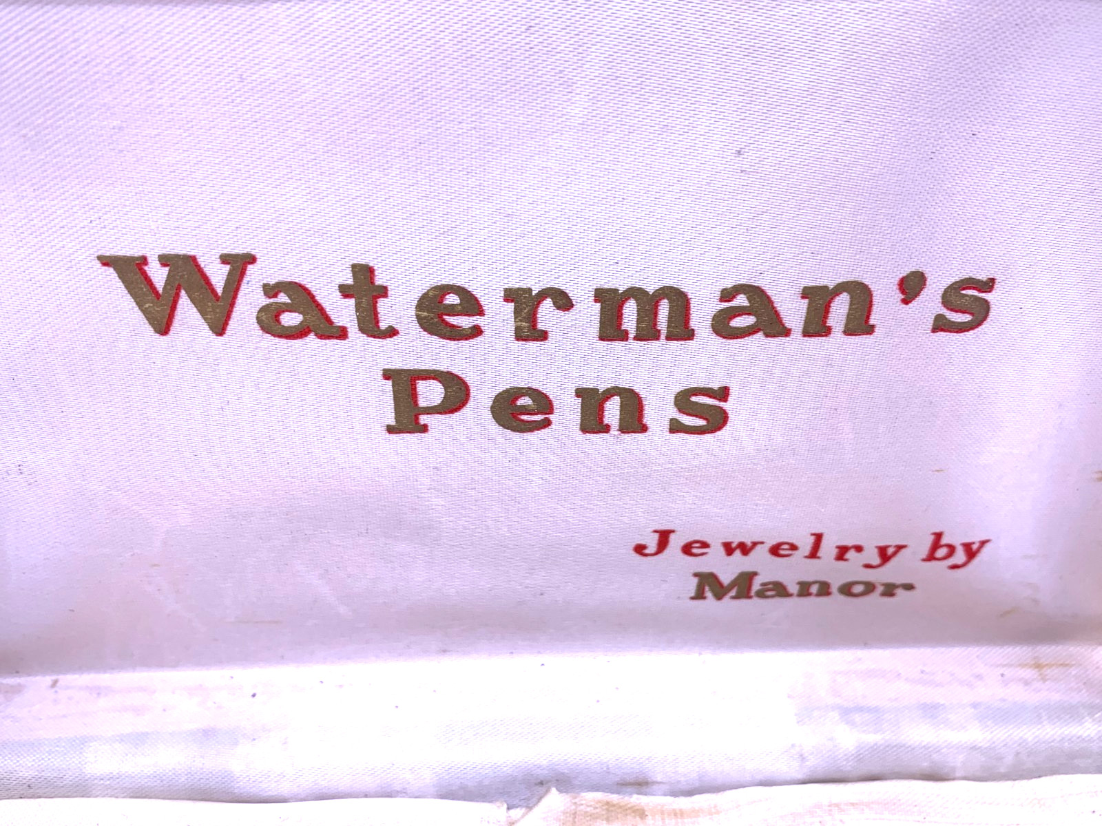 Vintage Waterman’s Pens Box advertising / display box Jewelry by Manor box only