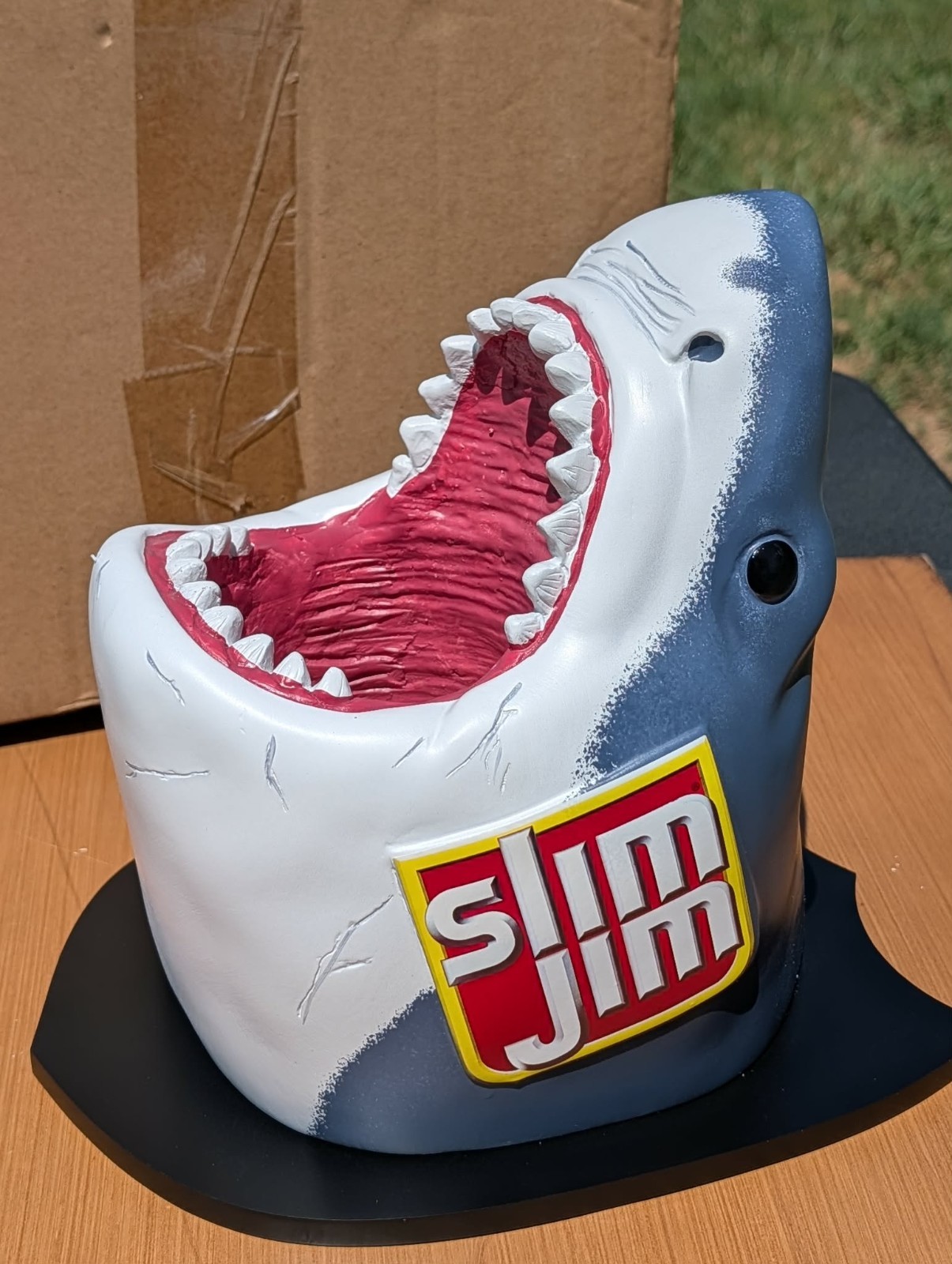 SLIM JIM Promotional Jaws Great White Shark Head Wall Mount Display In Box