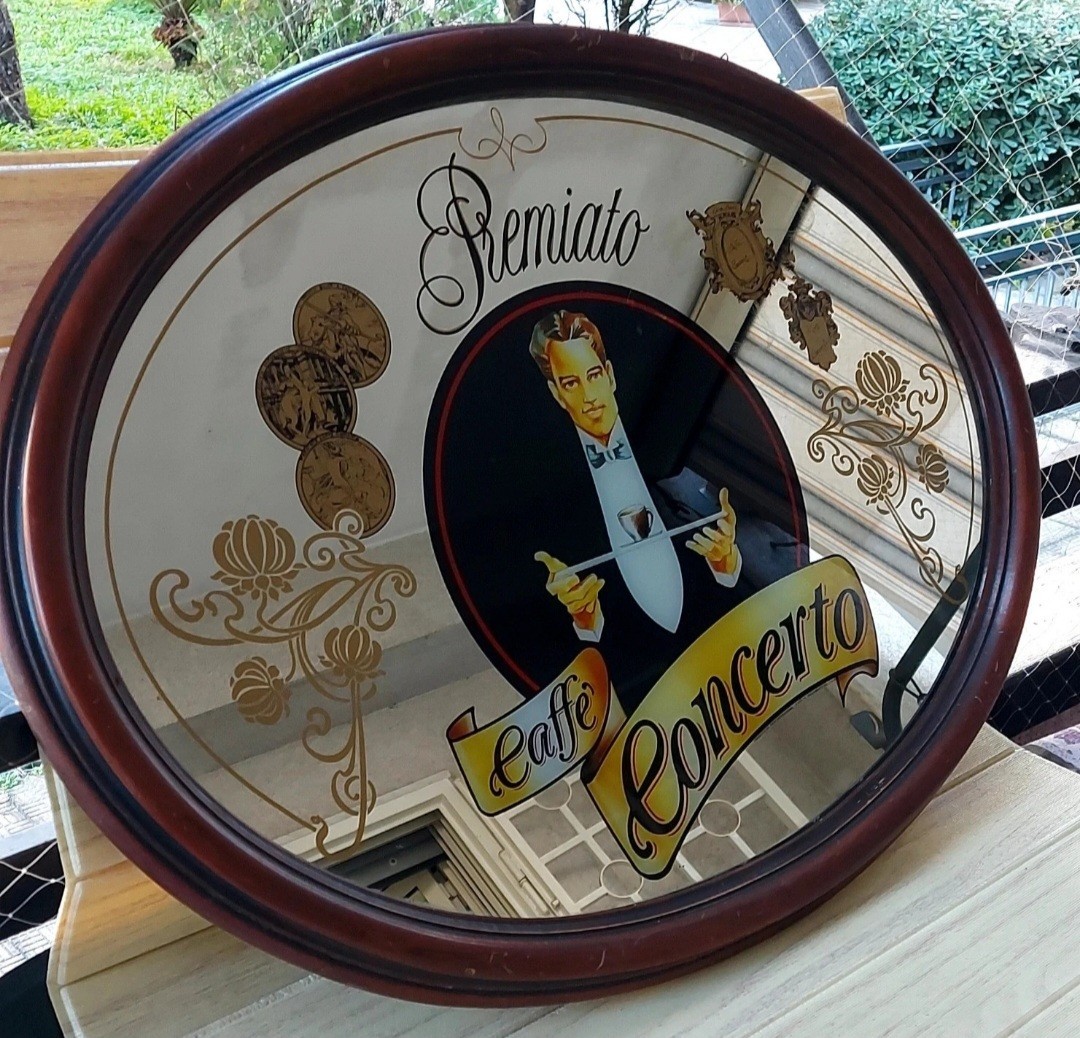 Vintage Award Award Awarded Coffee Concert Advertising Mirror Original/No Reproduction