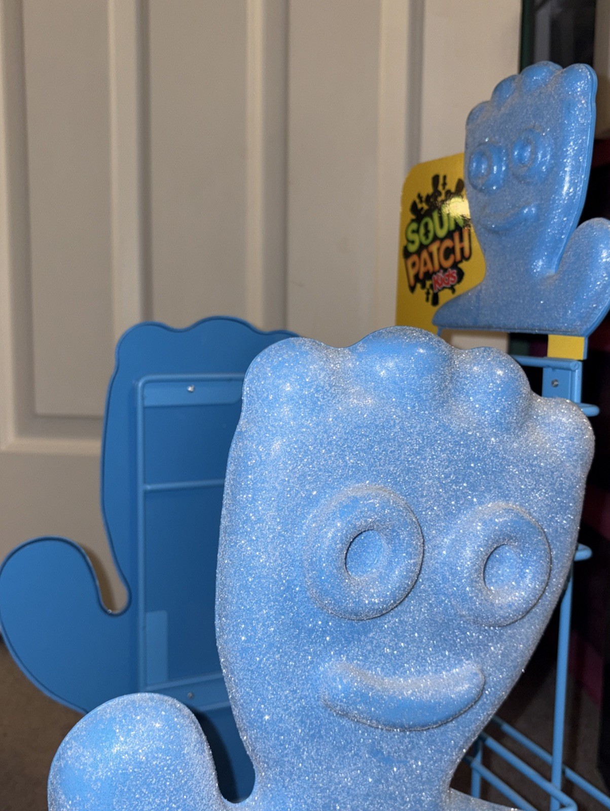Sour Patch Kids Candy Store Display – Blue Metal Wire Shelf Rack Display As Is