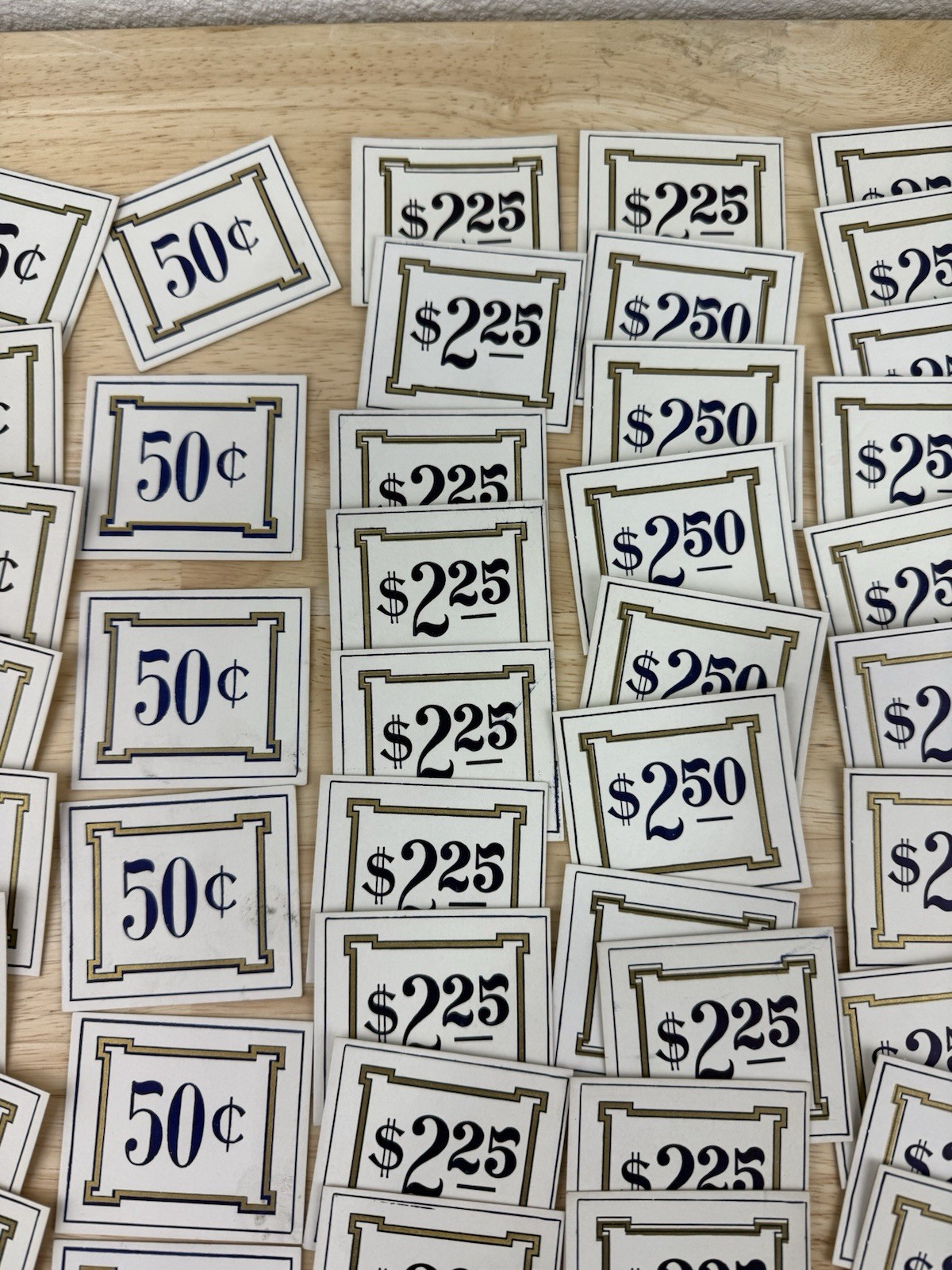 Vintage Country General Store Shelf Price Tags Labels Lot 85 Total Salvage
