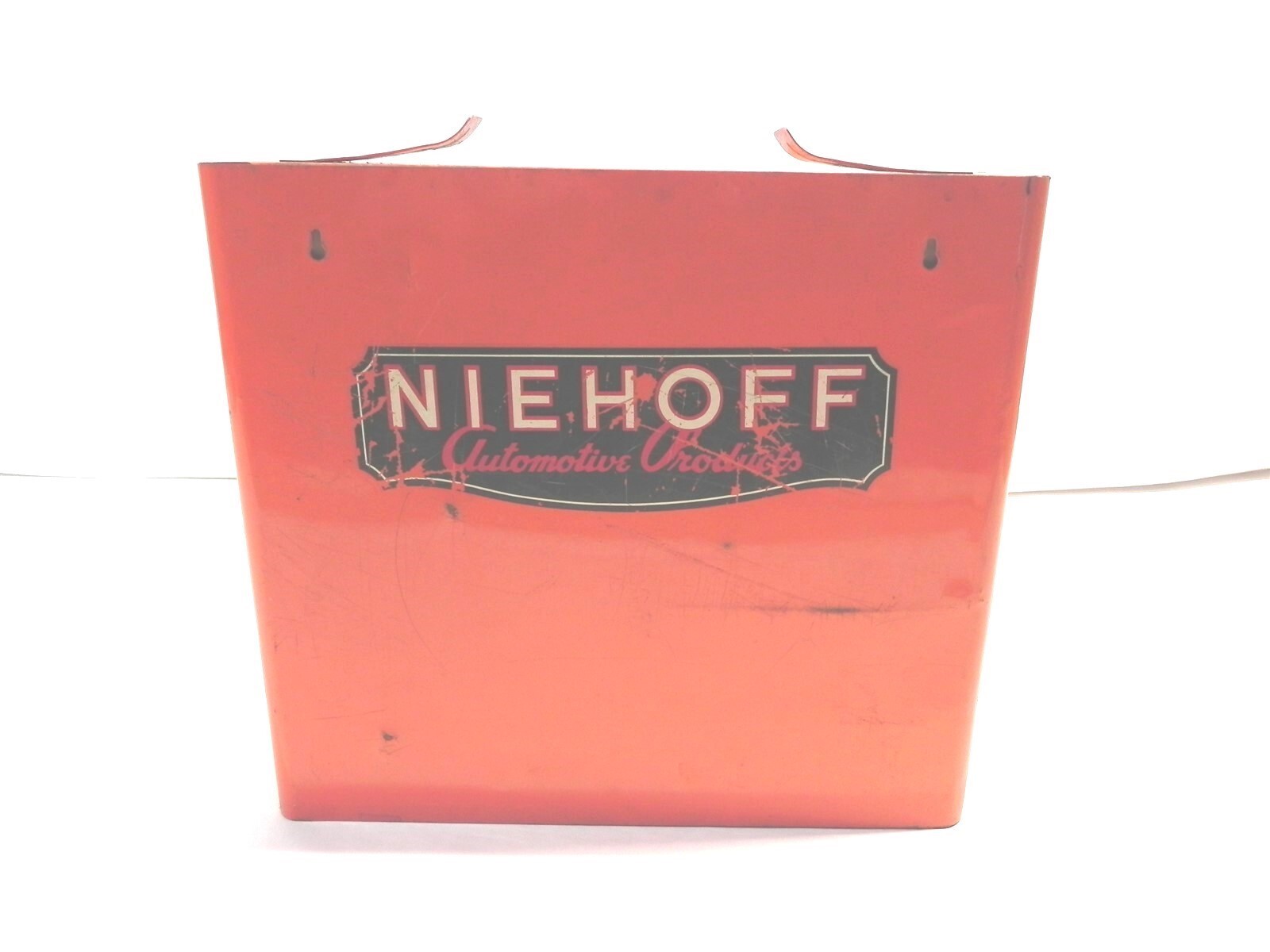 VINTAGE NIEHOFF PARTS DISPLAY CABINET W/ INTERIOR PARTS LABELS DISTRIBUTOR