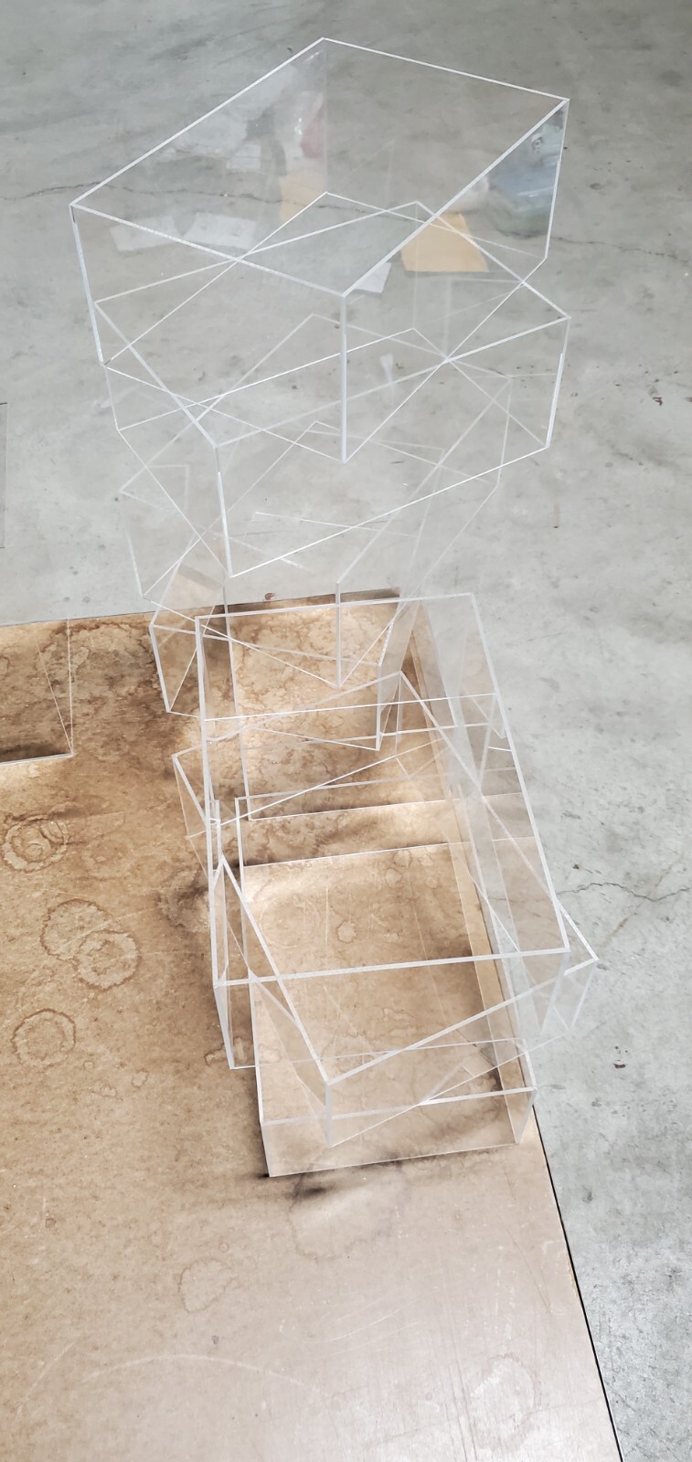 T’z Tagz New Clear Acrylic Box Display Cubes up to 30 W, 3.5 D, 4-Inch High
