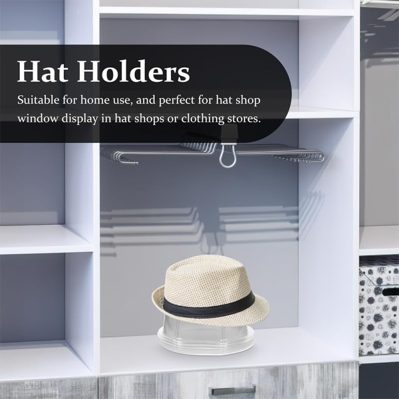 Clear Plastic Hat Stand for Baseball Caps – Set of 10