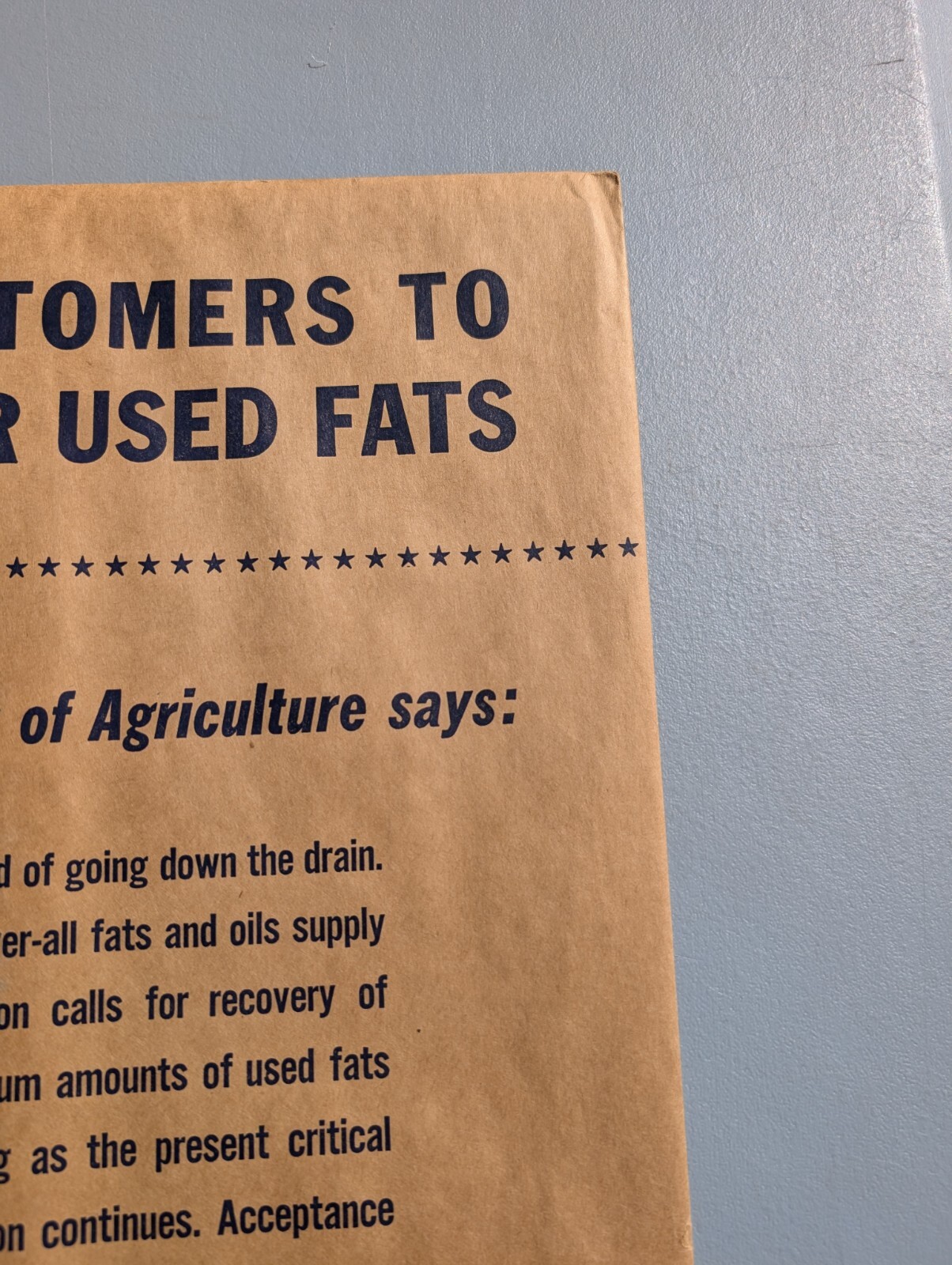 WW2 cardboard countertop display, new old stock with shipping We buy used fats 3