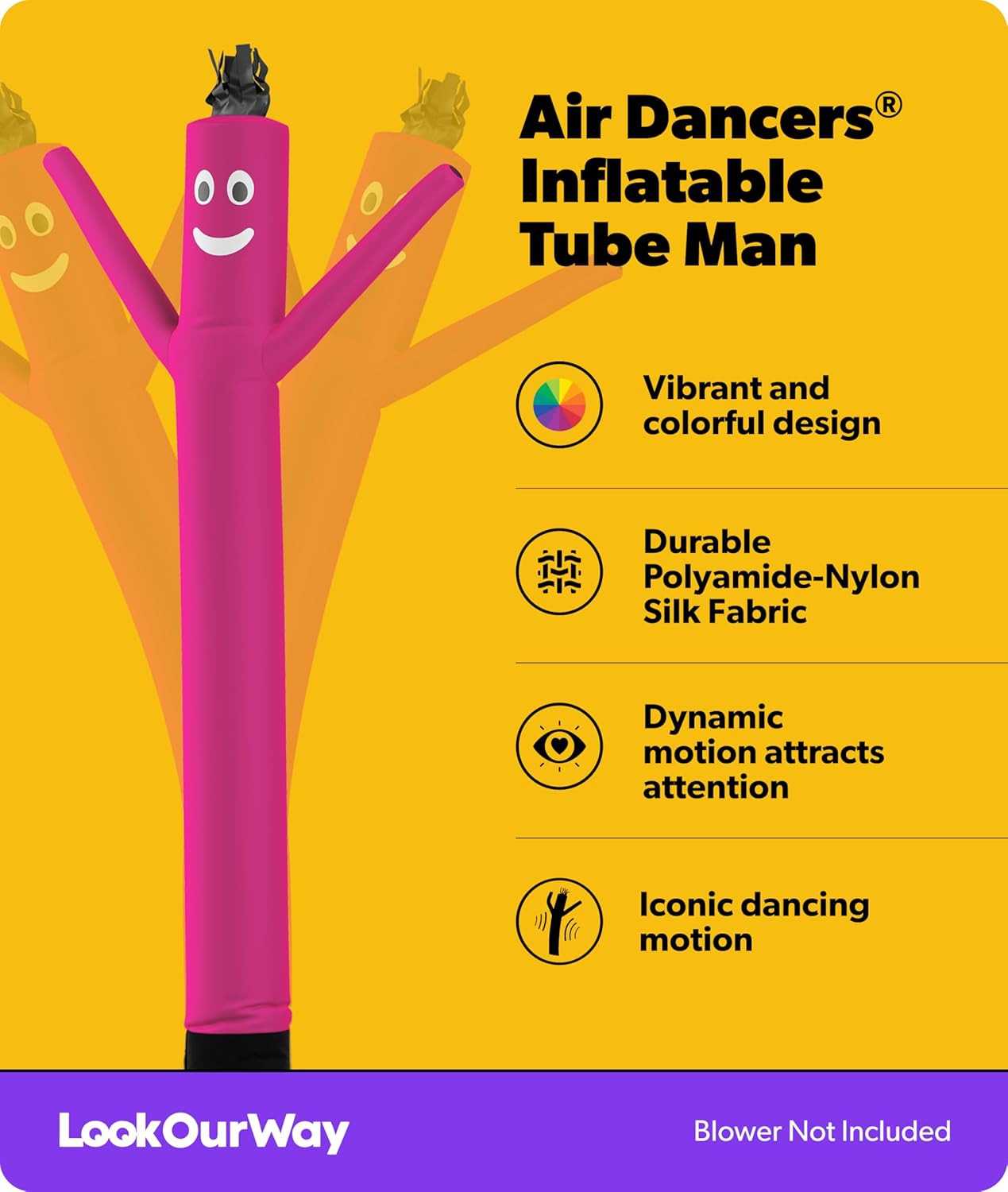Air Dancers Inflatable Tube Man Attachment – 10 Feet Tall Wacky Waving Inflatabl