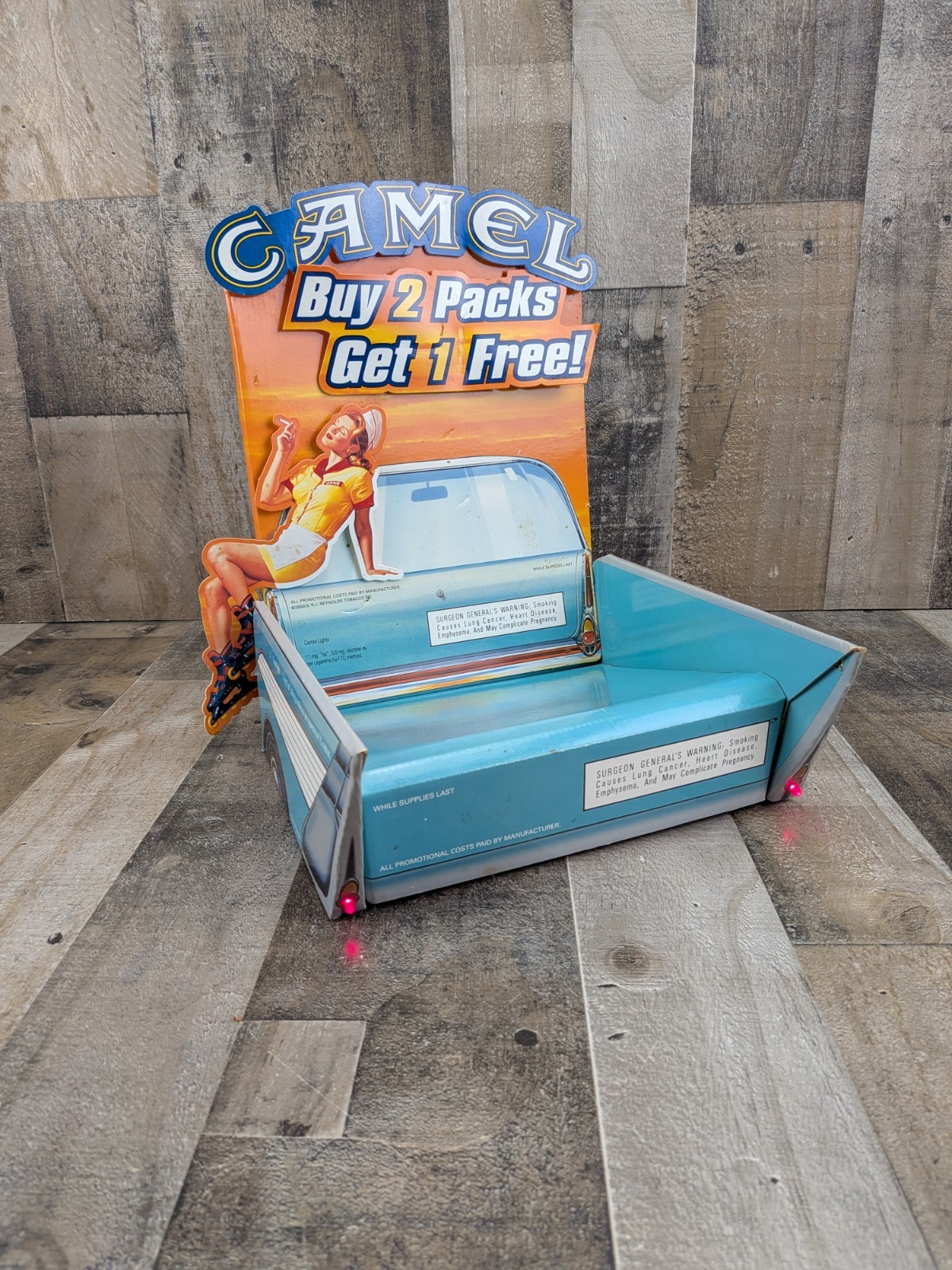 Vintage Camel Cigarette Light Up Store Display Tobacco Advertising WORKS!