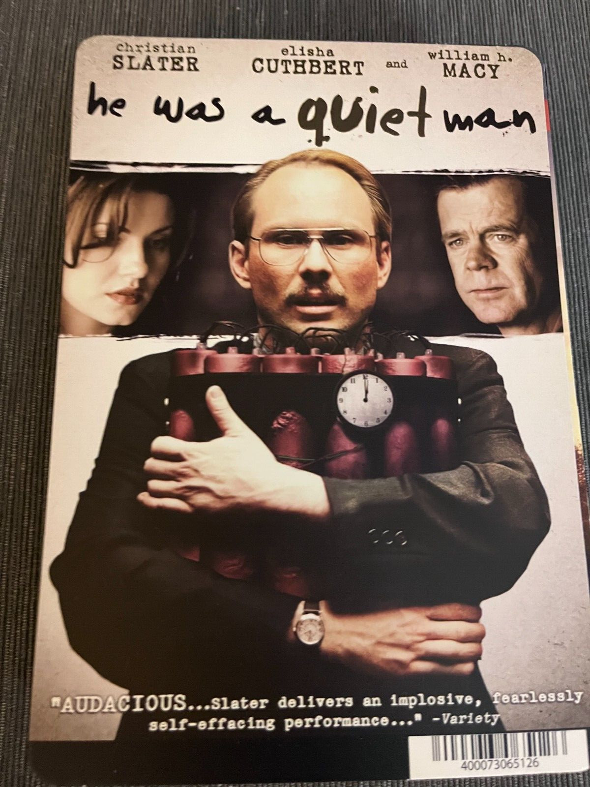He Was a Quiet Man Slater Macy BLOCKBUSTER VIDEO BACKER CARD 5.5″X8″ NO MOVIE