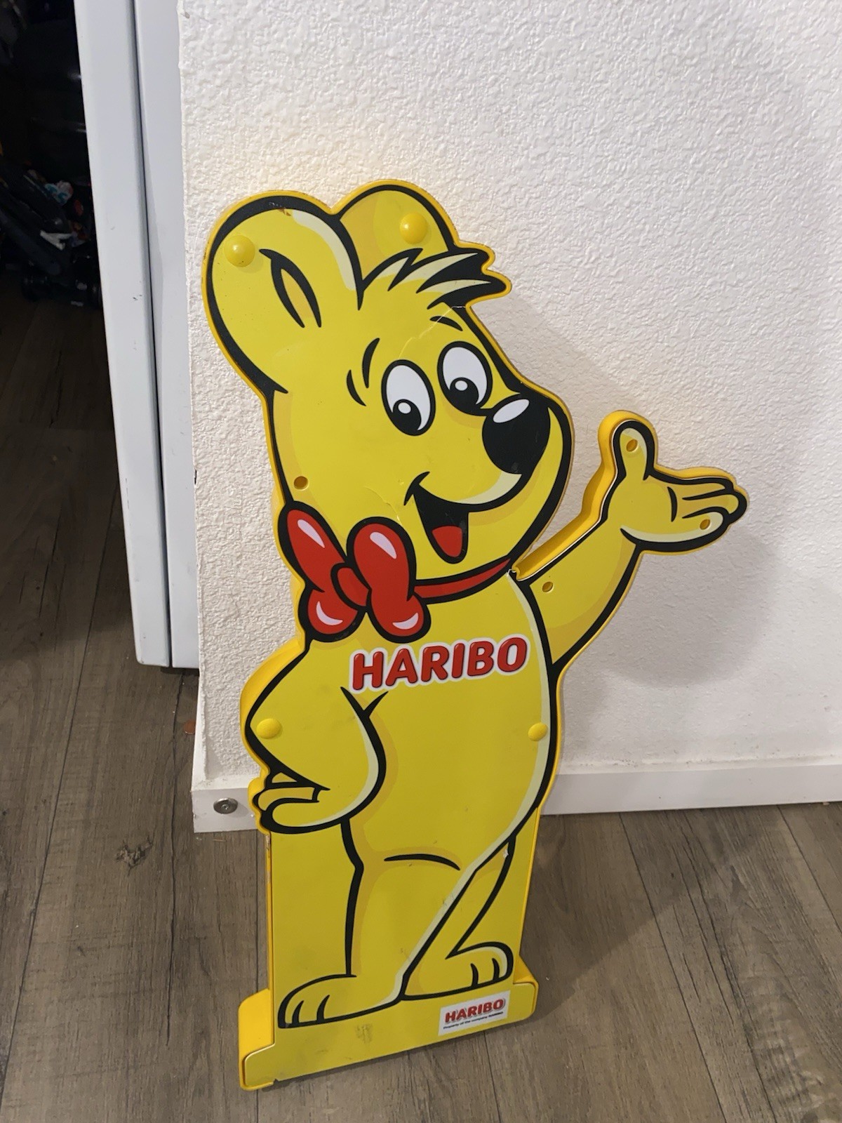 90s Haribo Goldbears advertising display sign iconic yellow gummy bear mascot
