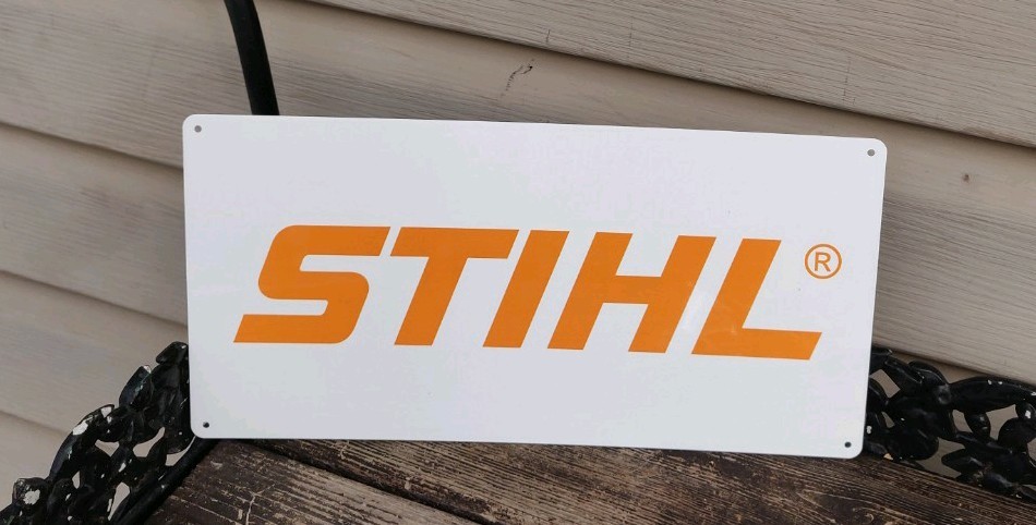 Stihl Metal Sign Parts and Service Chainsaw Advertising Garage Shop 6×12 50135